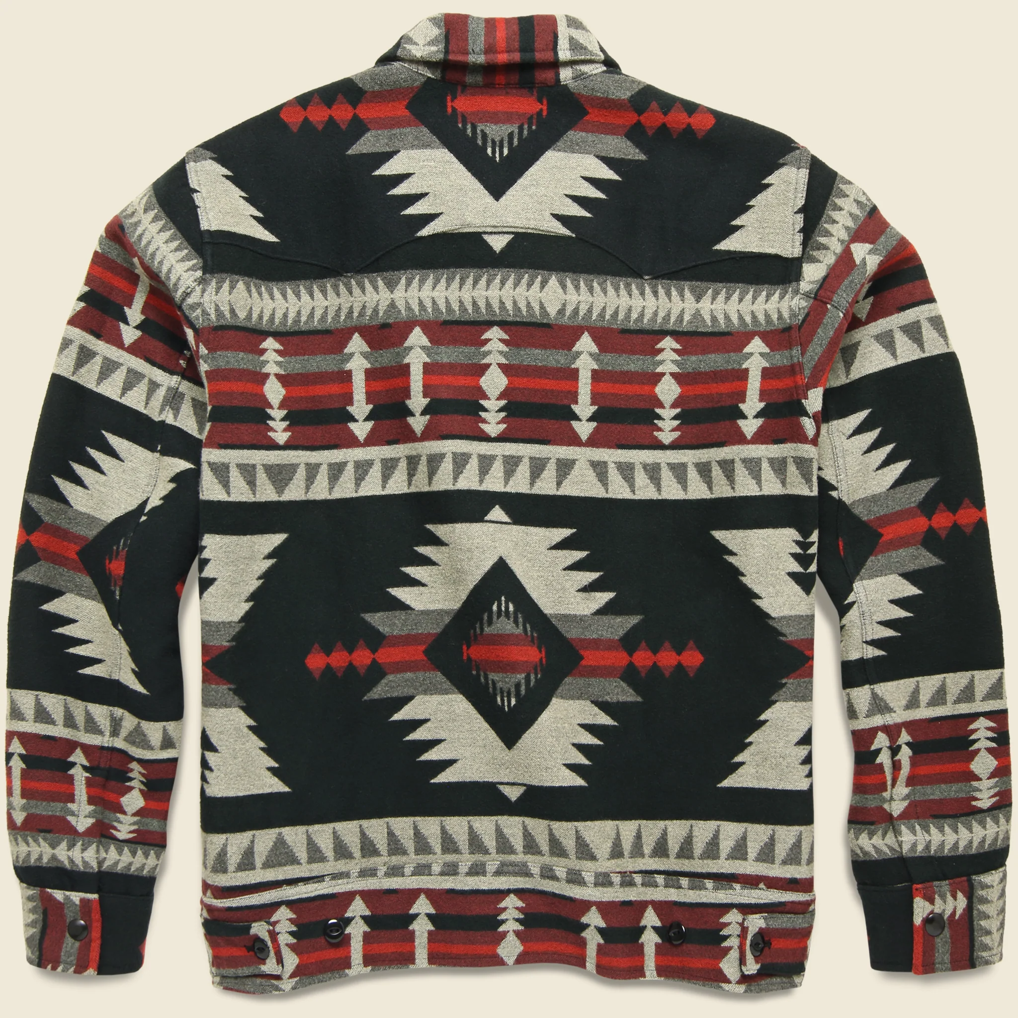 Brushed Jacquard Overshirt - Black/Multi - Image 2