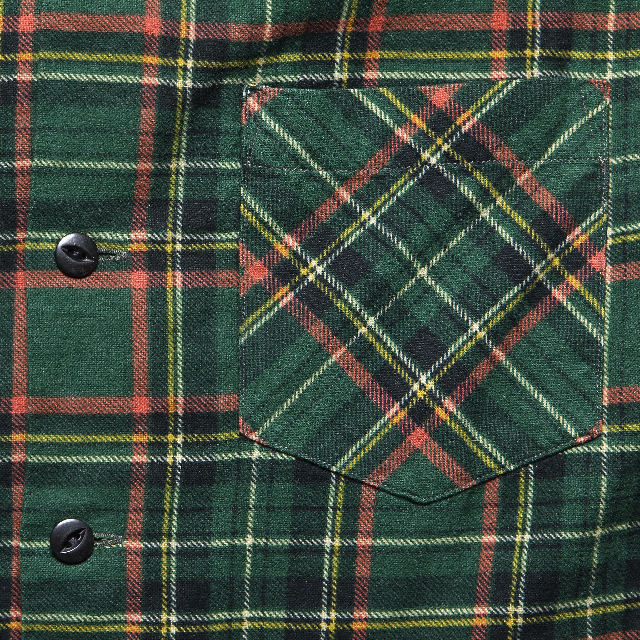 Rodgers Flannel Overshirt - Green - Image 3