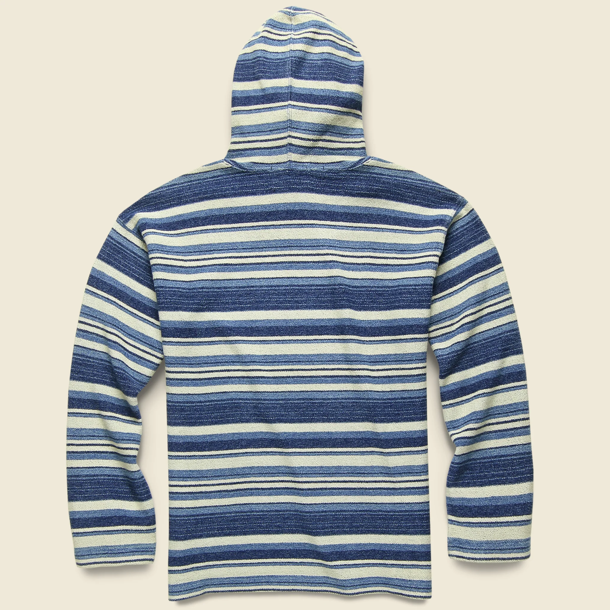 French Terry Hoodie - Indigo Multi Stripe - Image 2