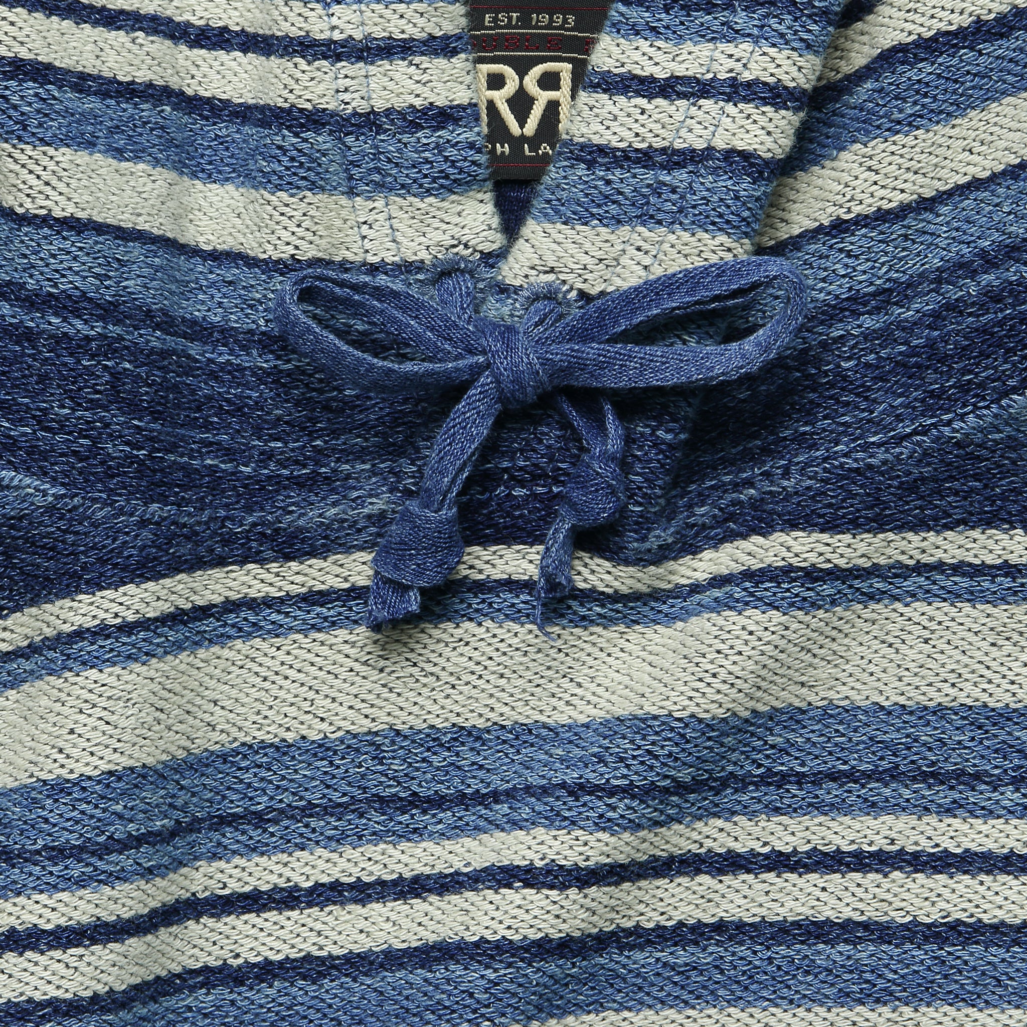 French Terry Hoodie - Indigo Multi Stripe - Image 3