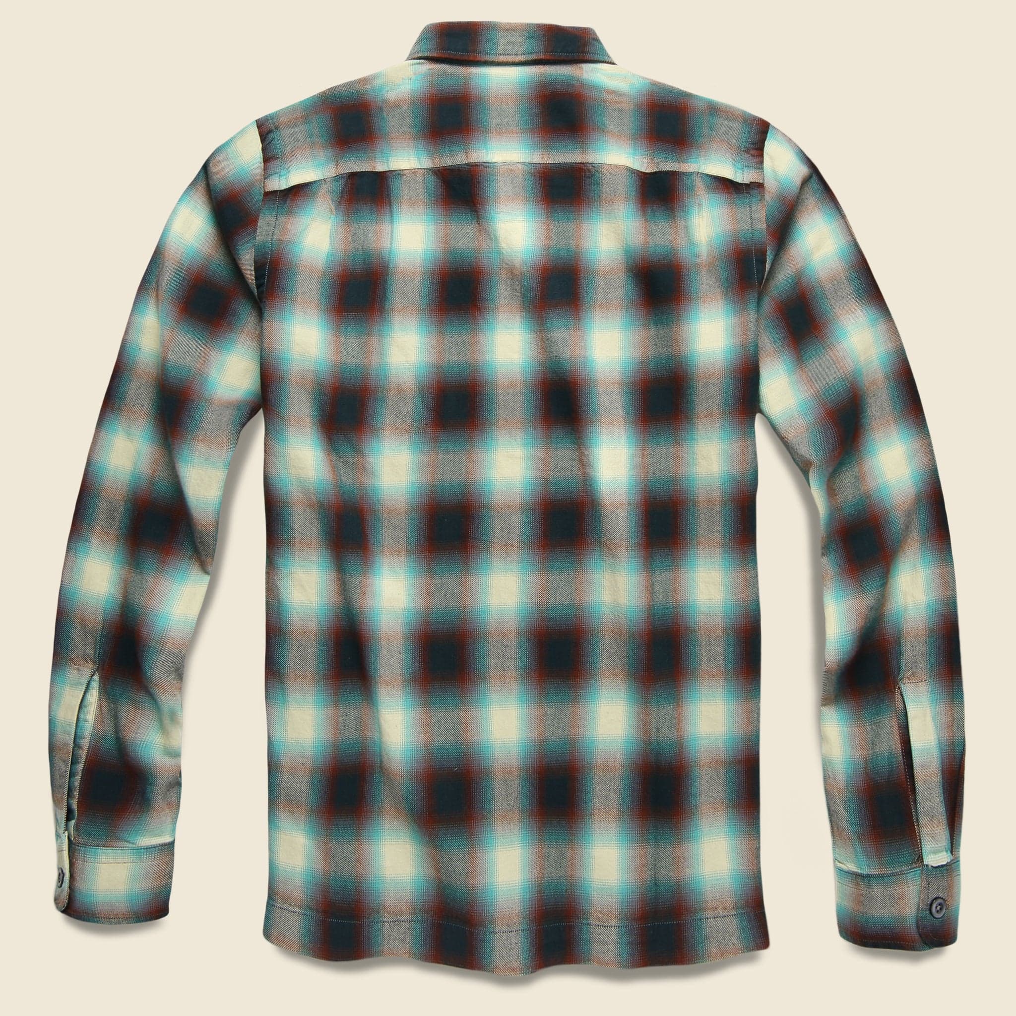 Towns Camp Shirt - Green/Brown Ombr‚à ö¬© Plaid - Image 2