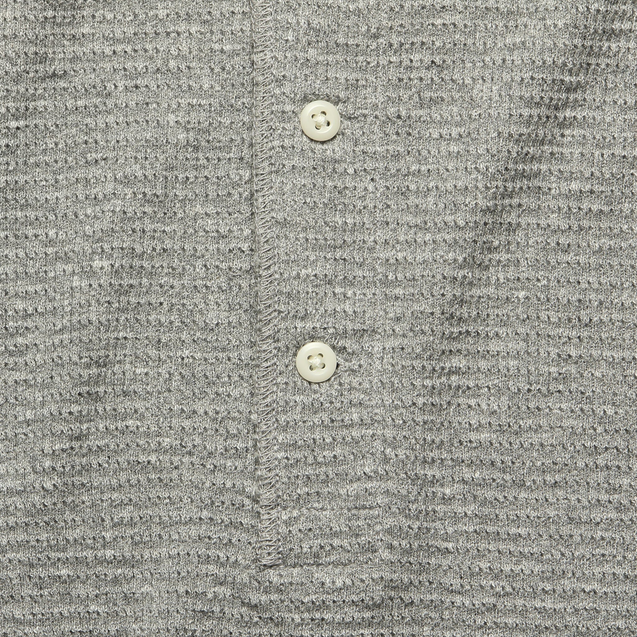 Waffle-Knit Henley - Cool Grey Siro - Image 2