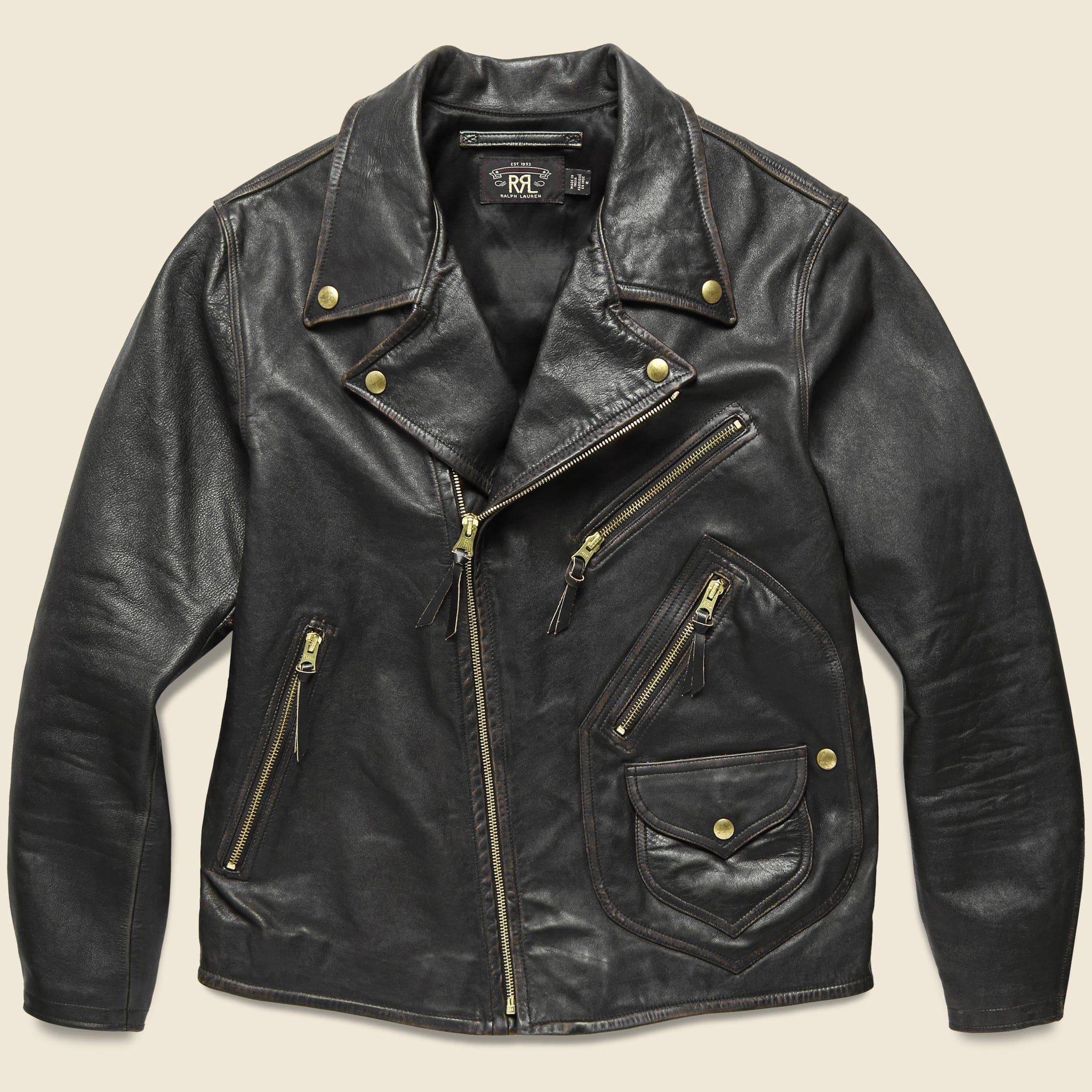 The "Lucky Tens" Hand-Painted Leather Jacket for STAG - Image 3