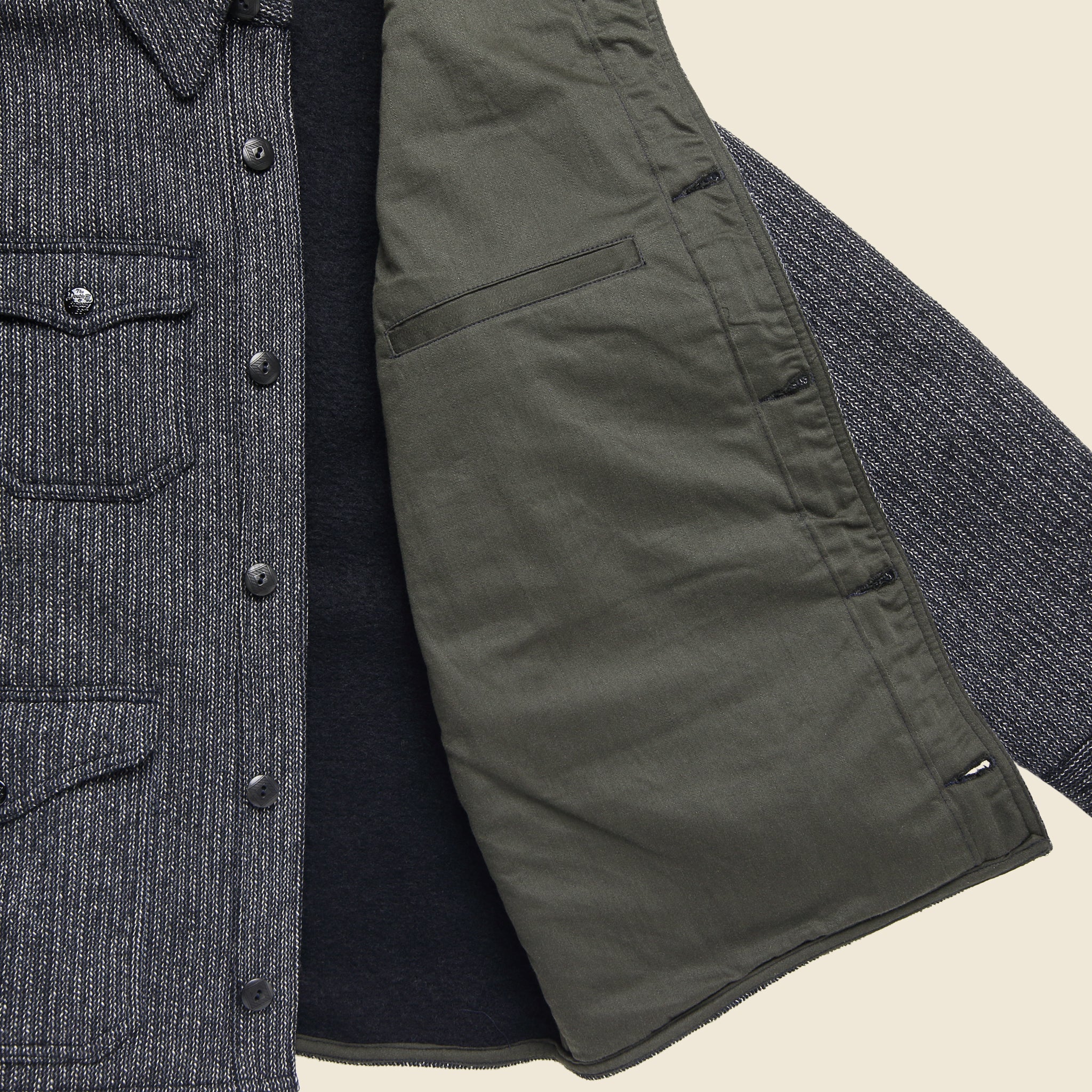 Martin Wool-Cotton Jacket - Indigo - Image 3
