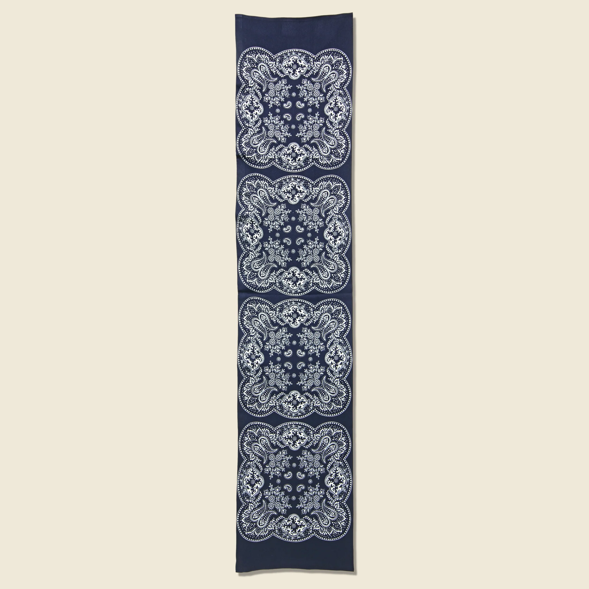 Mayfair Scarf - Navy/Cream