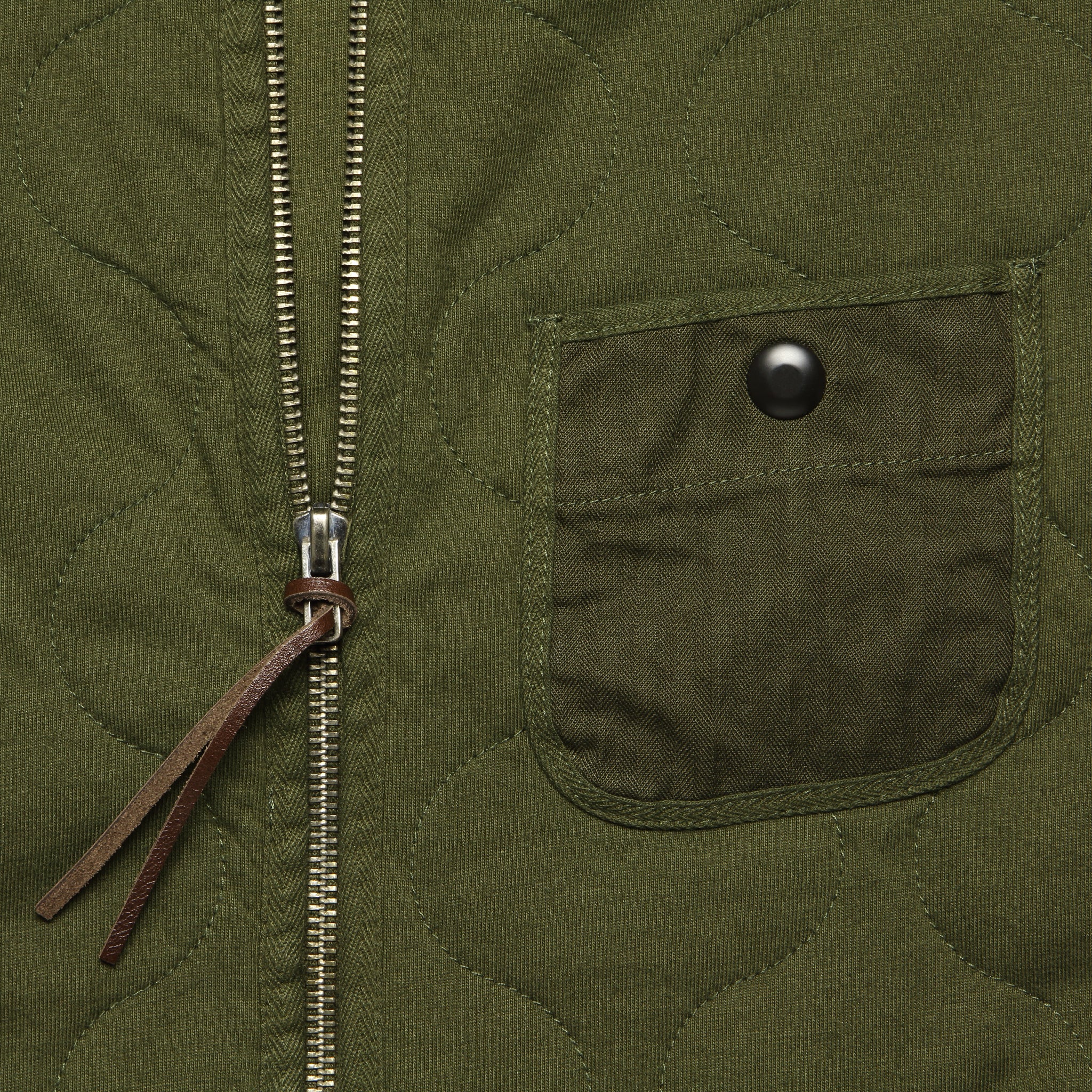 Quilted Cotton Jersey Vest - Douglas Fir Green - Image 3