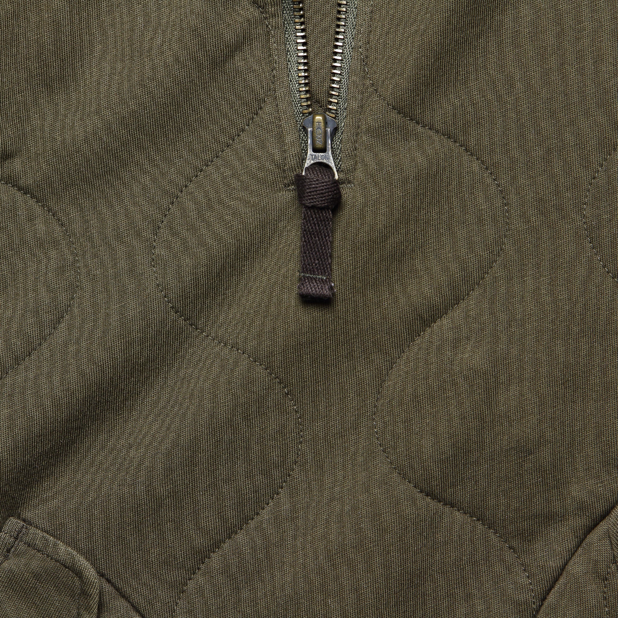 Quilted Hoodie - Dark Army - Image 3