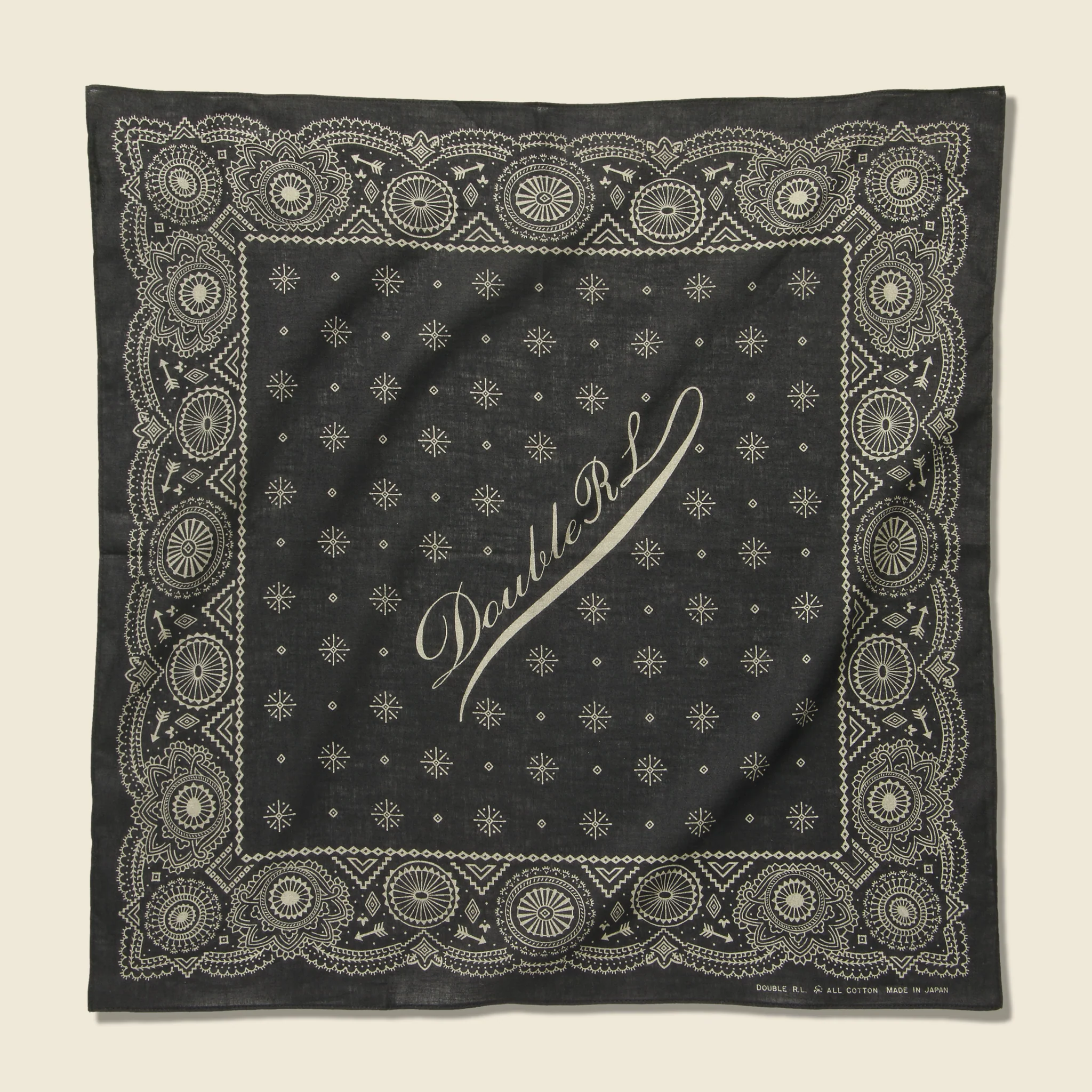 Rio Grande Bandana - Faded Black/Griege