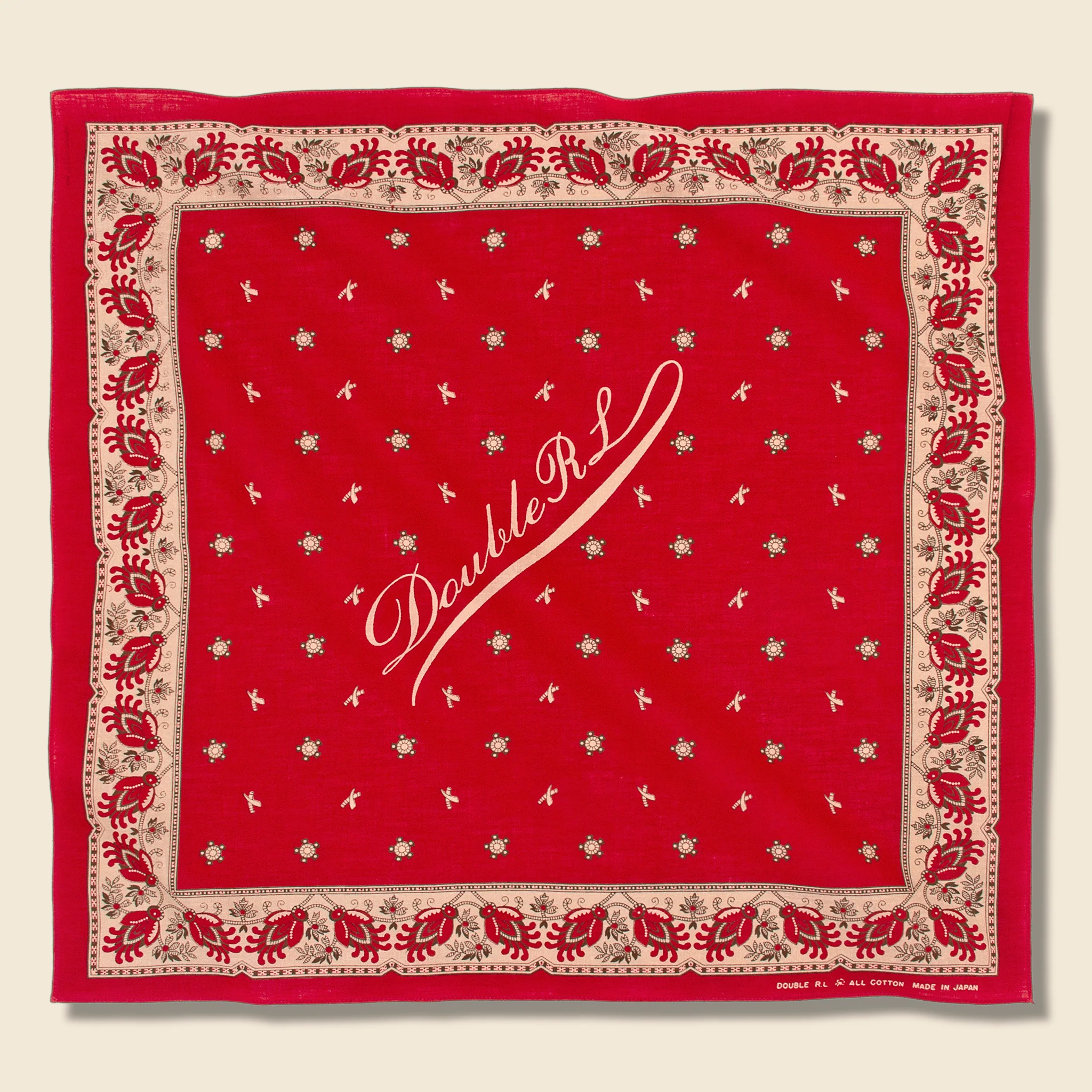 Logo-Print Cotton Bandana - Turkey Red