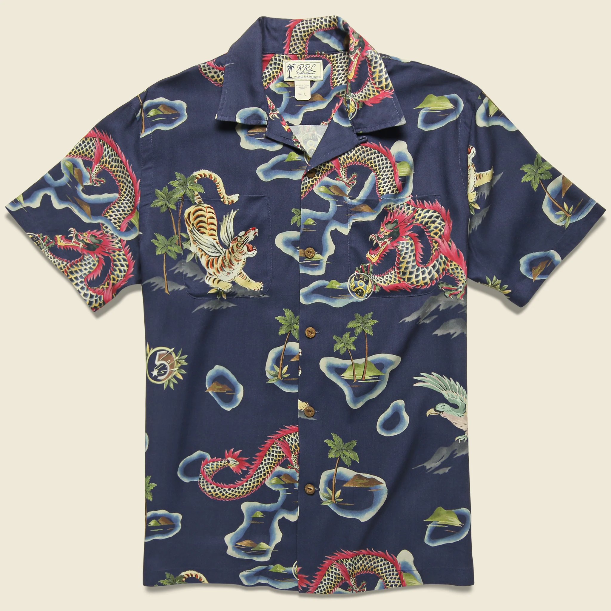 Rayon Camp Shirt - Blue Multi