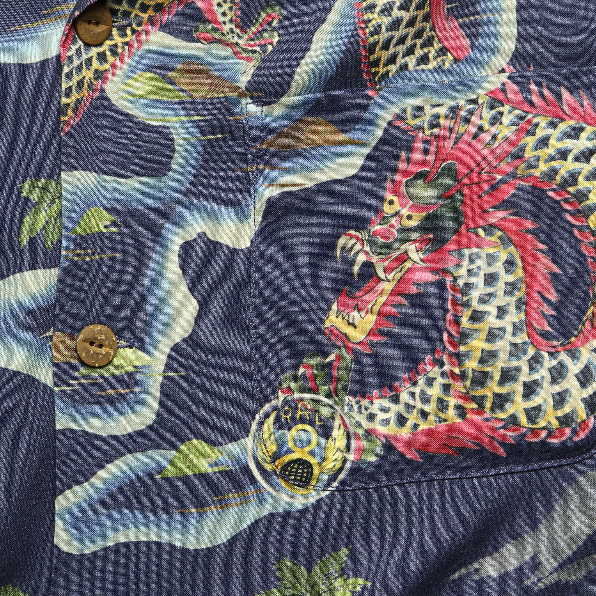 Rayon Camp Shirt - Blue Multi - Image 3