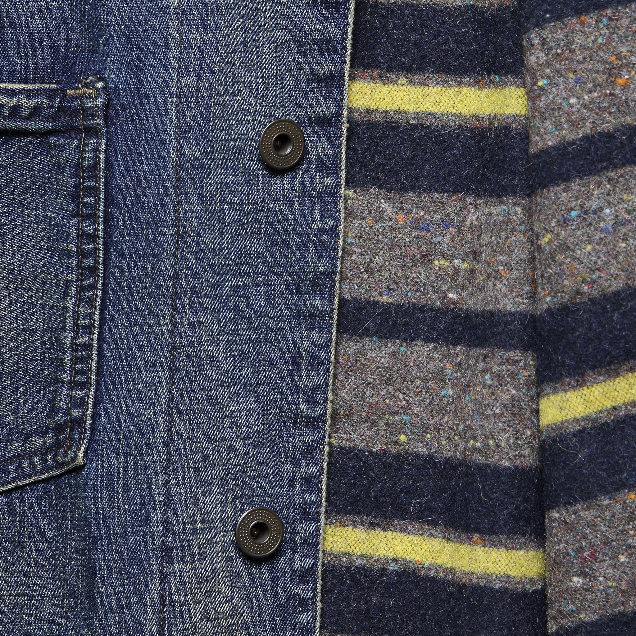 Shearling-Collar Denim Jacket - Bismarck Wash - Image 4