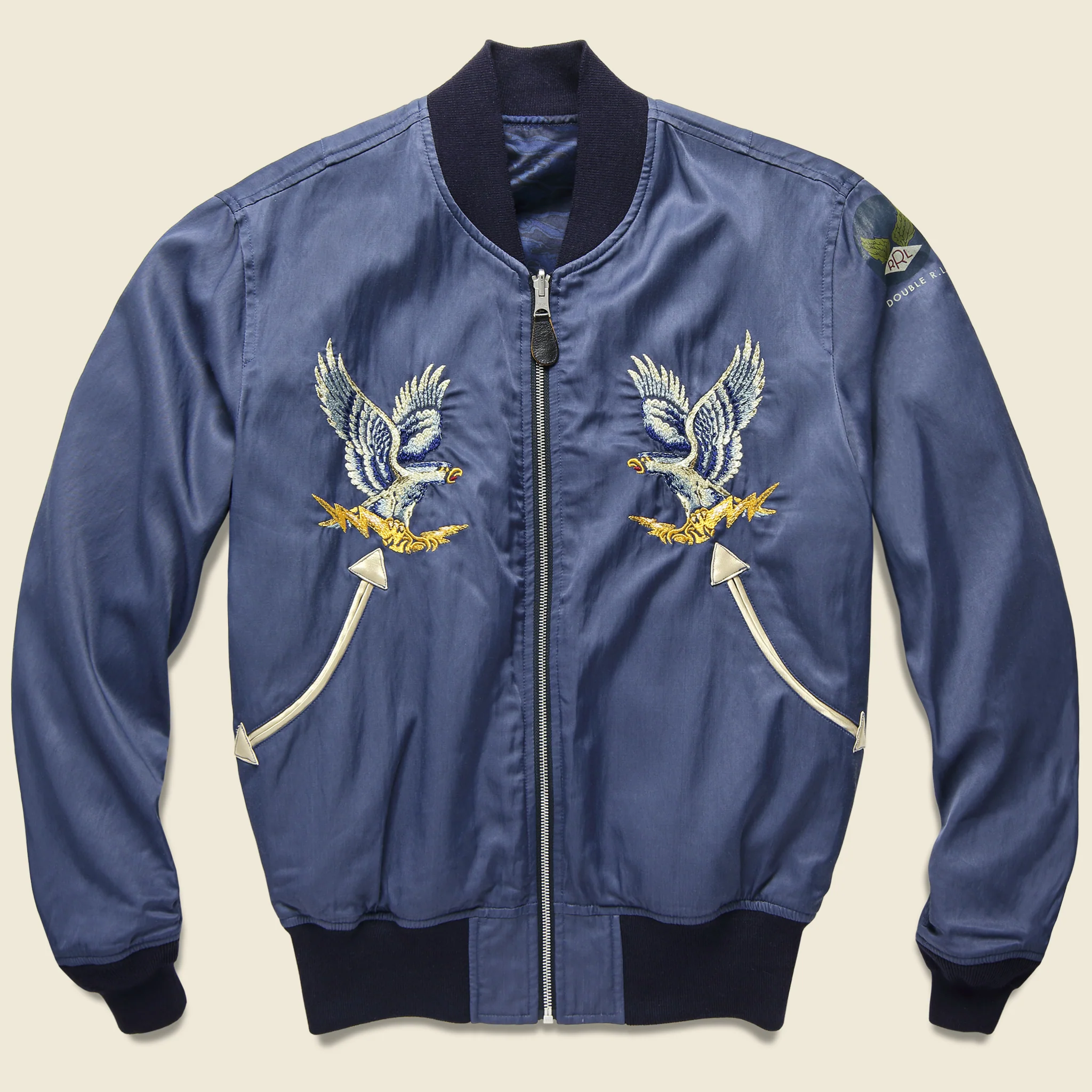 Reversible Souvenir Bomber - Blue - Image 2