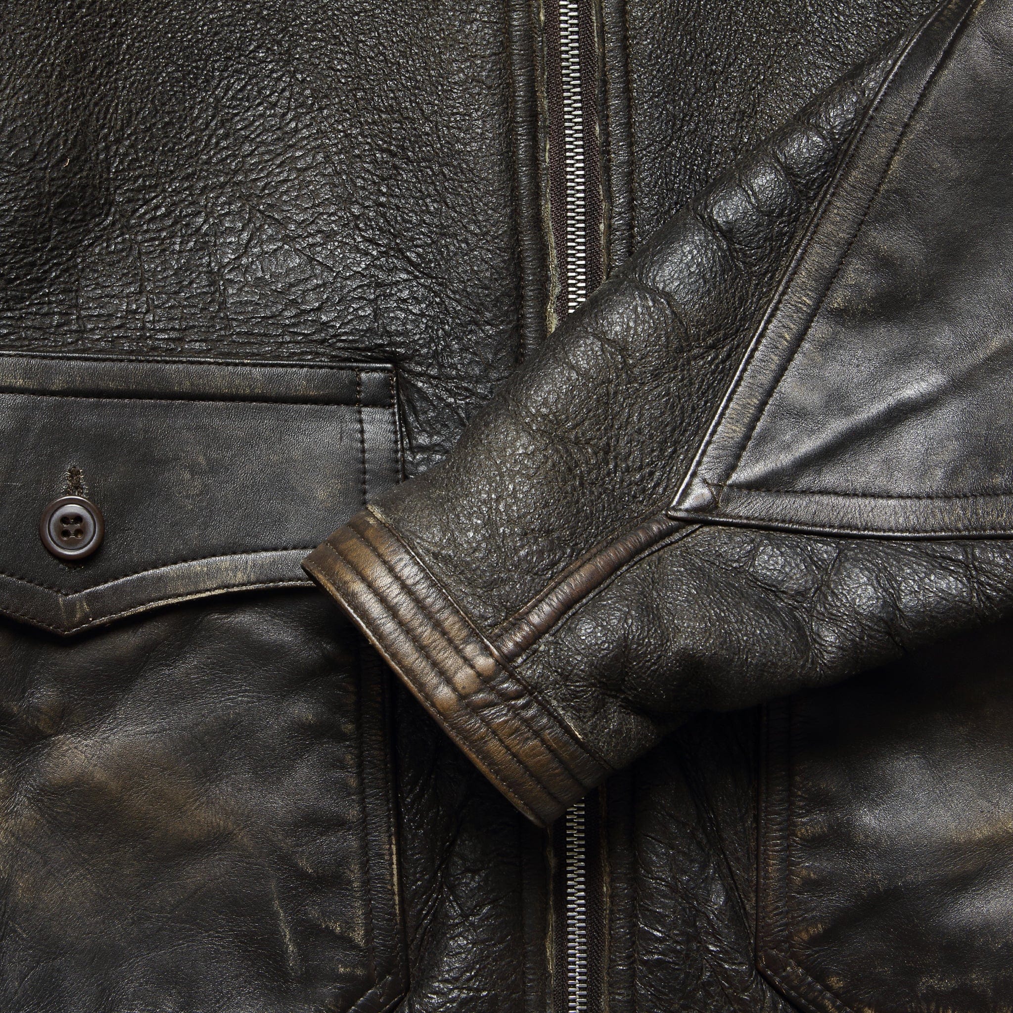 Turner Leather Jacket - Brown - Image 5