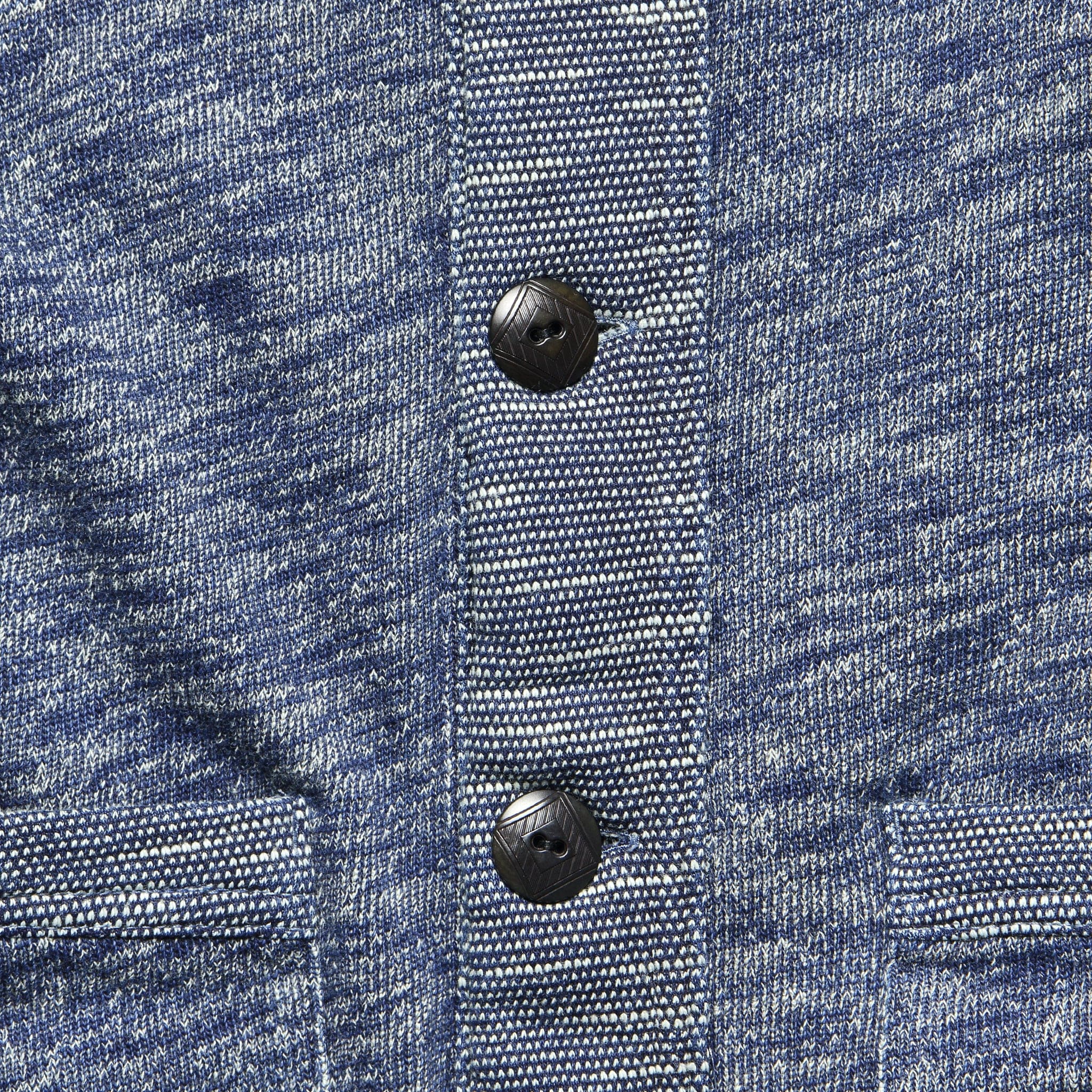 Vintage Fleece Coach Cardigan - Indigo Heather - Image 3