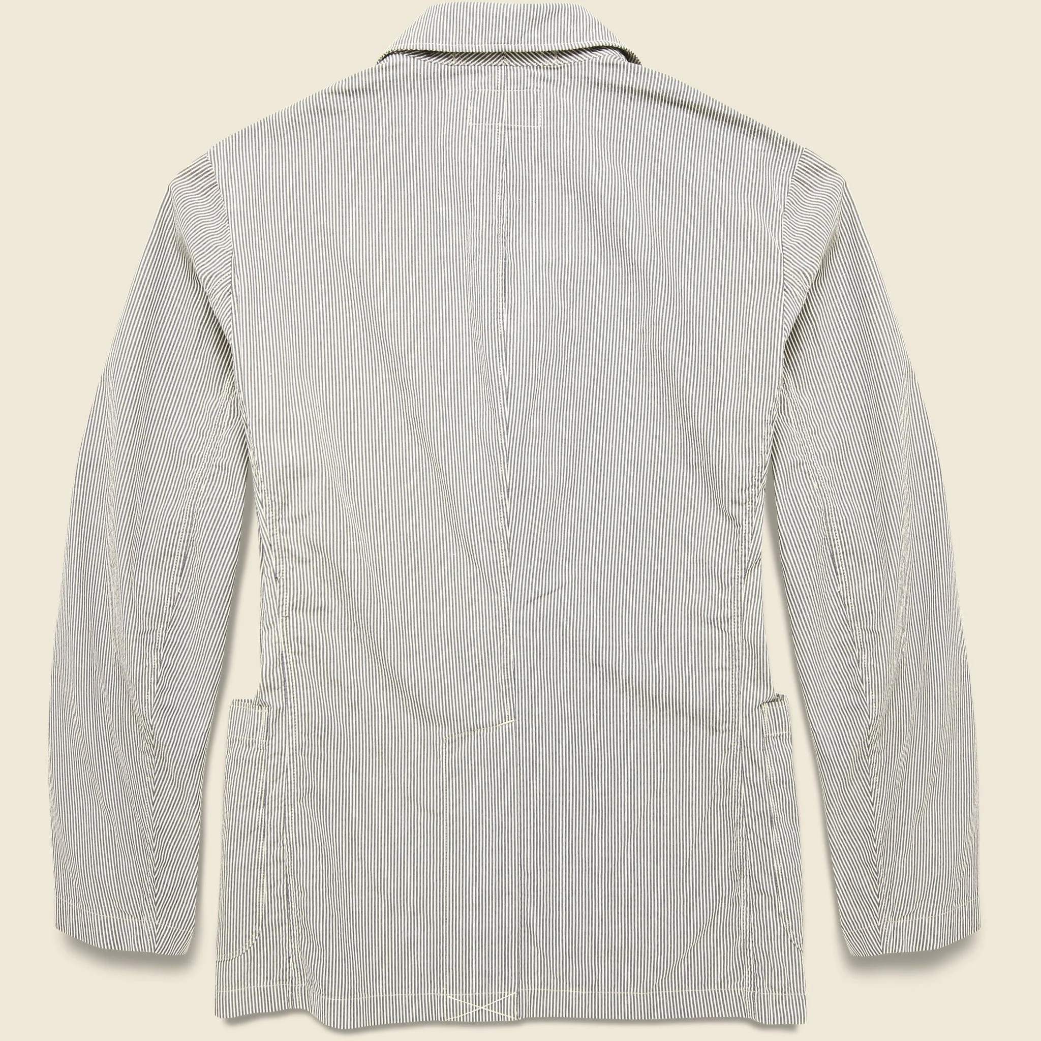 Wadebridge Seersucker Sport Coat - Cream/Grey - Image 2