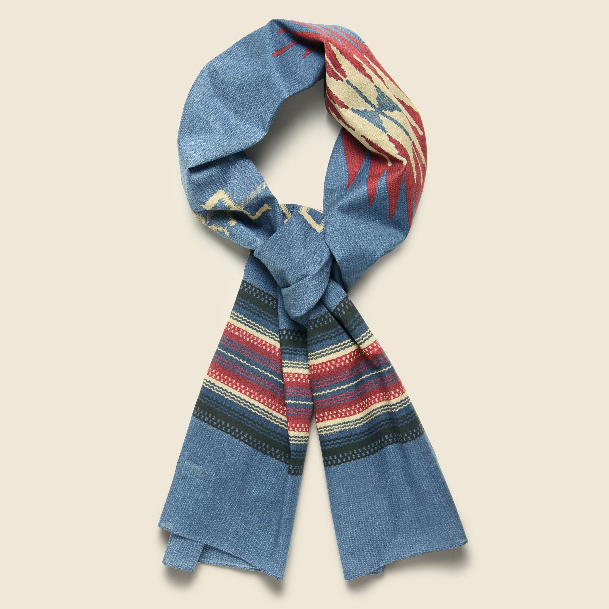 Western Bandana Scarf - Navy Multi - Image 2