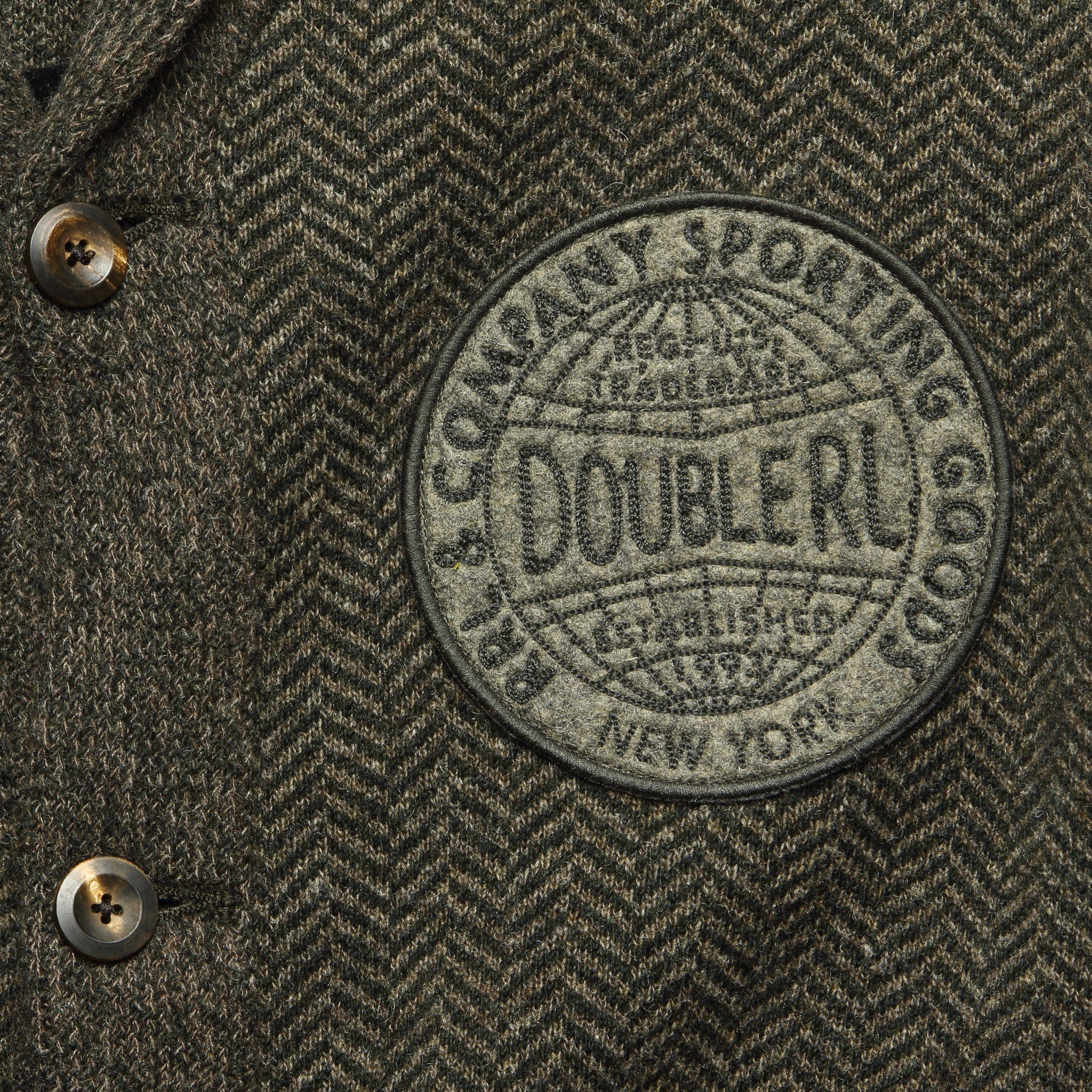Wool Blend Shawl Cardigan - Grey Herringbone - Image 3