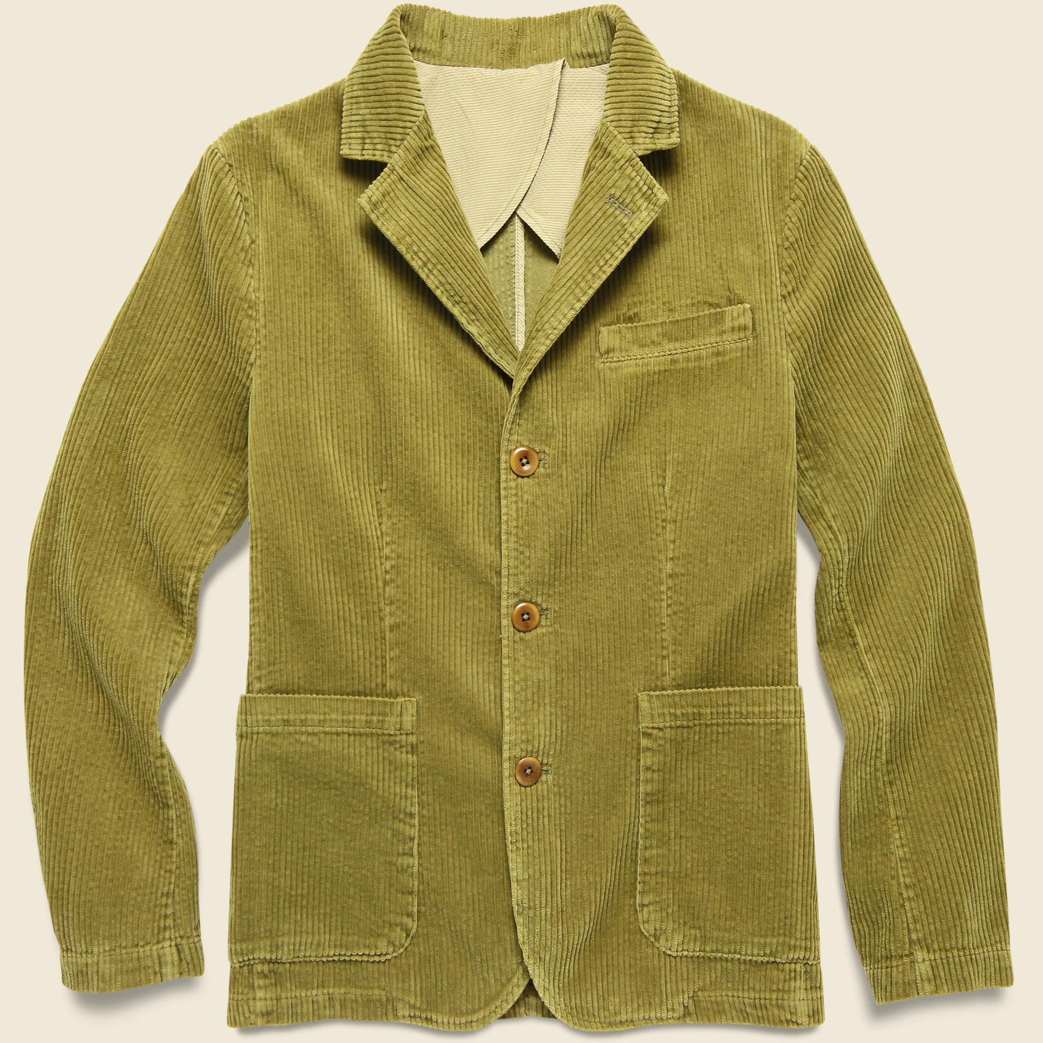Rugged Cord Blazer - Khaki