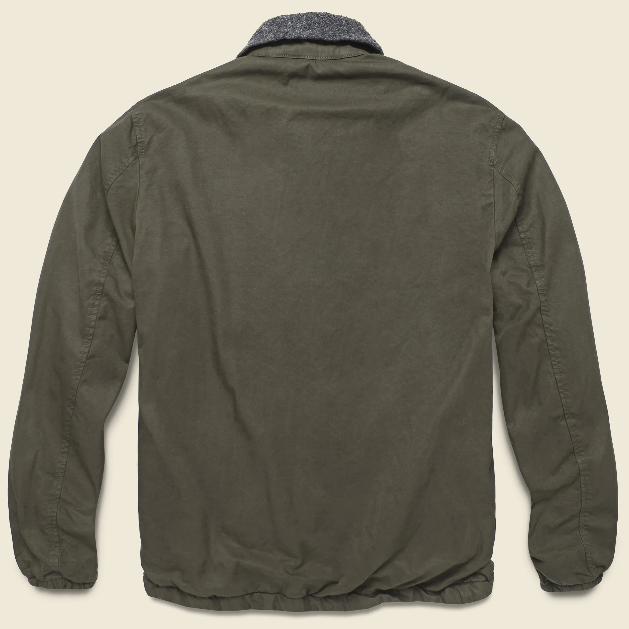 Berber Lined Warm Up Jacket - Olive - Image 2