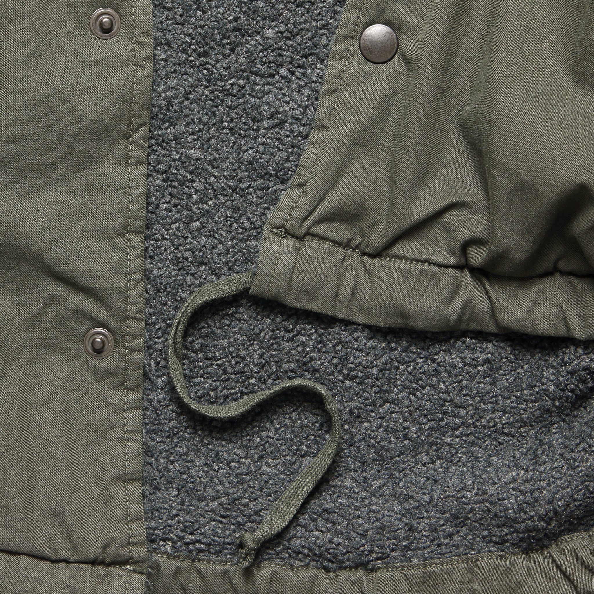 Berber Lined Warm Up Jacket - Olive - Image 4