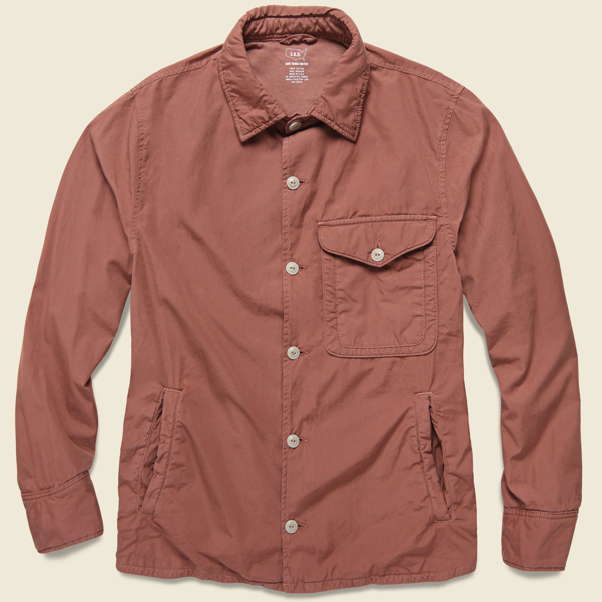 Fleece Lined Shirt Jacket - Nutmeg