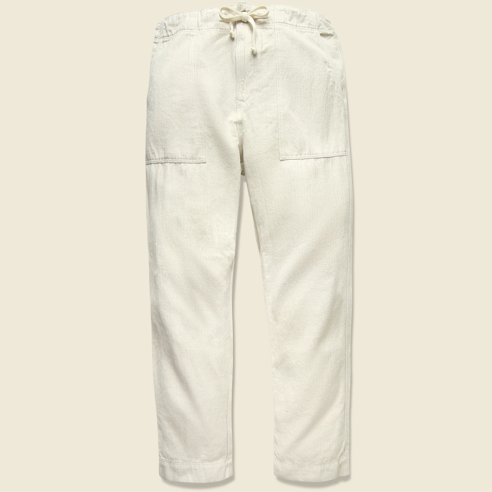 Herringbone Garden Pant - Natural