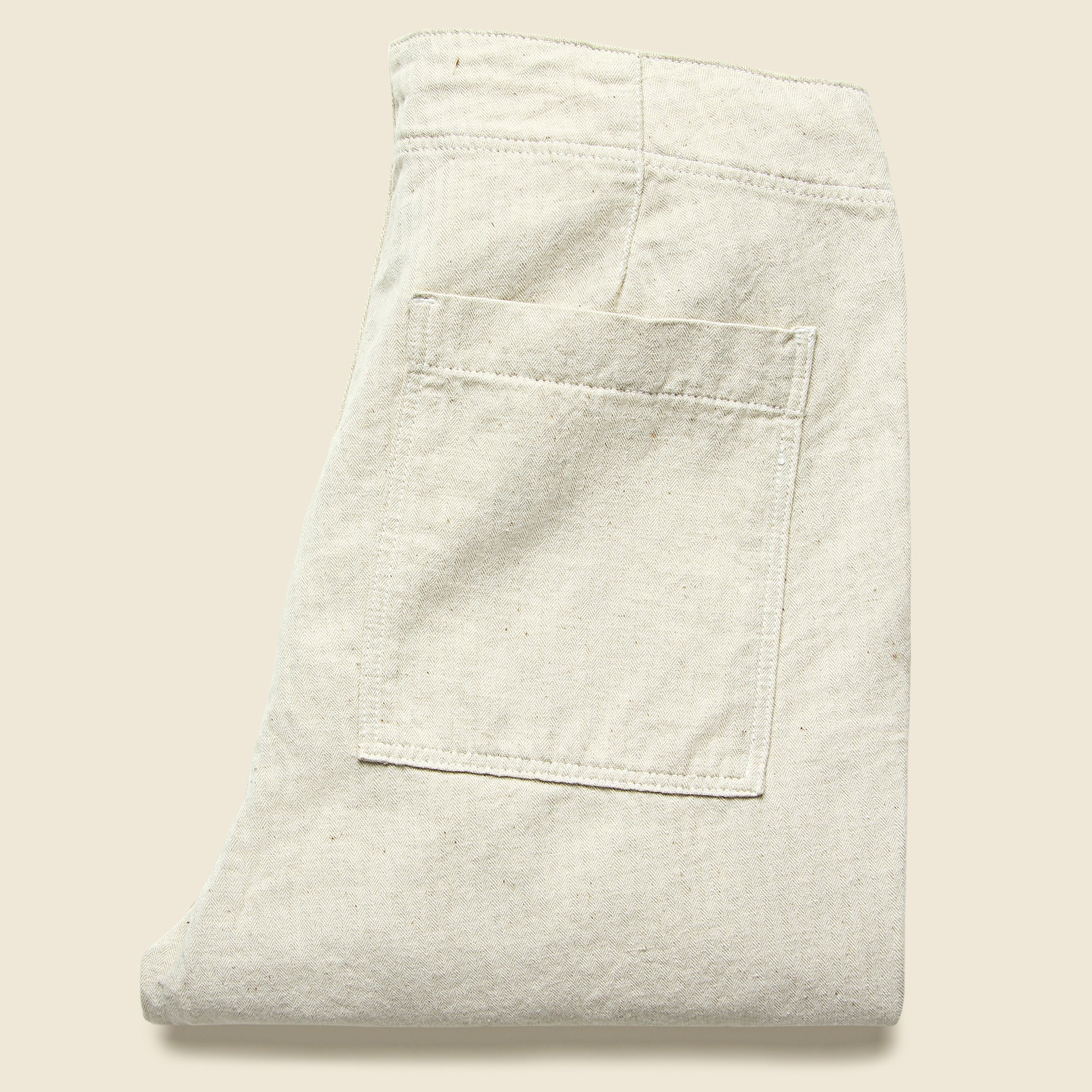 Herringbone Garden Pant - Natural - Image 3