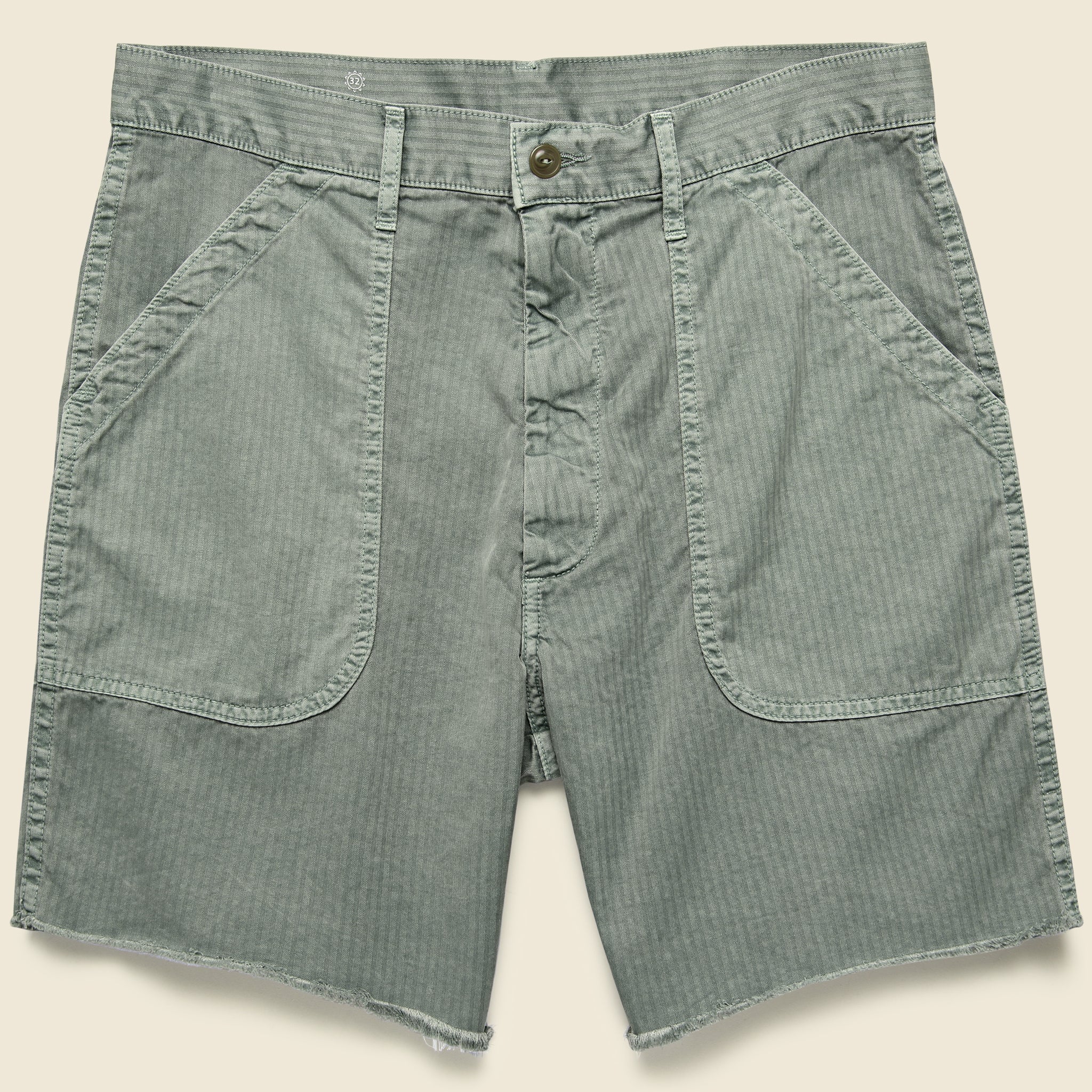 Herringbone Naval Short - Olive