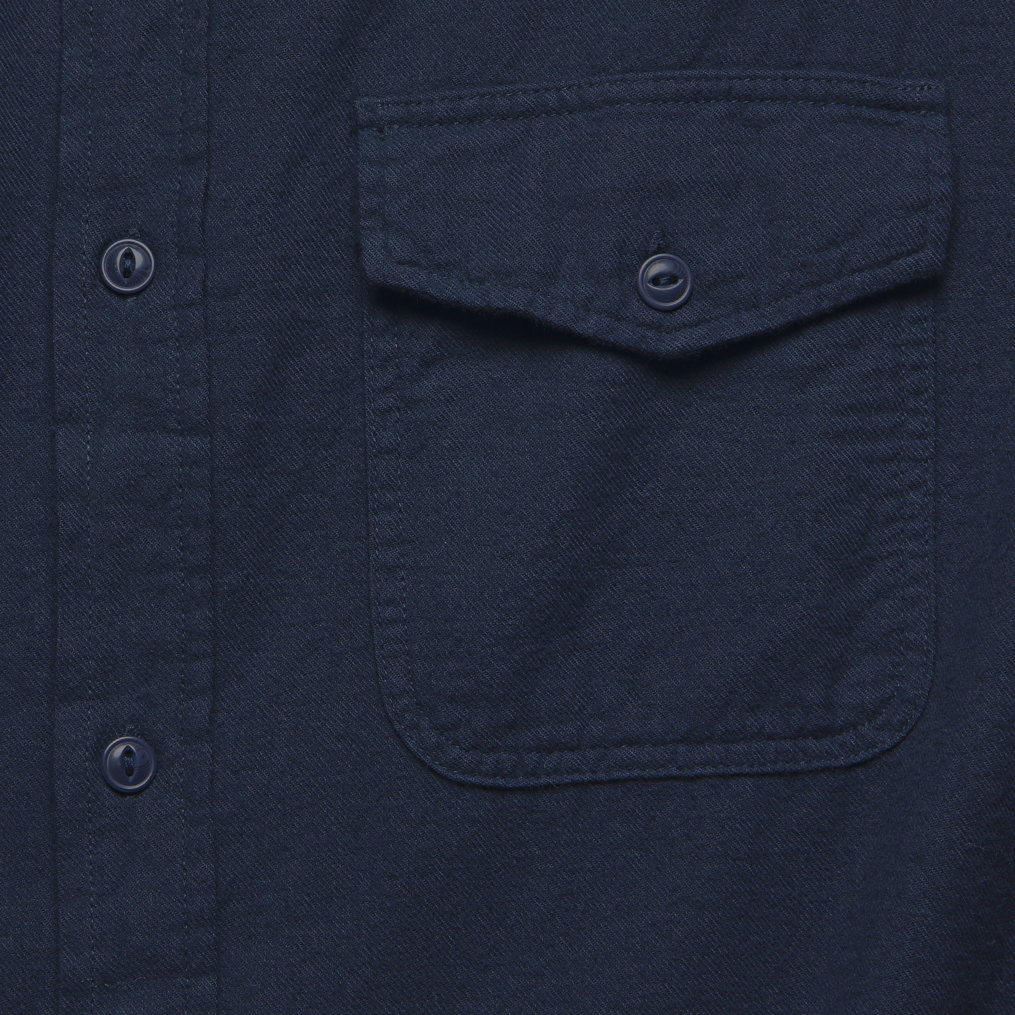 Oat Flannel Workshirt - Navy - Image 3