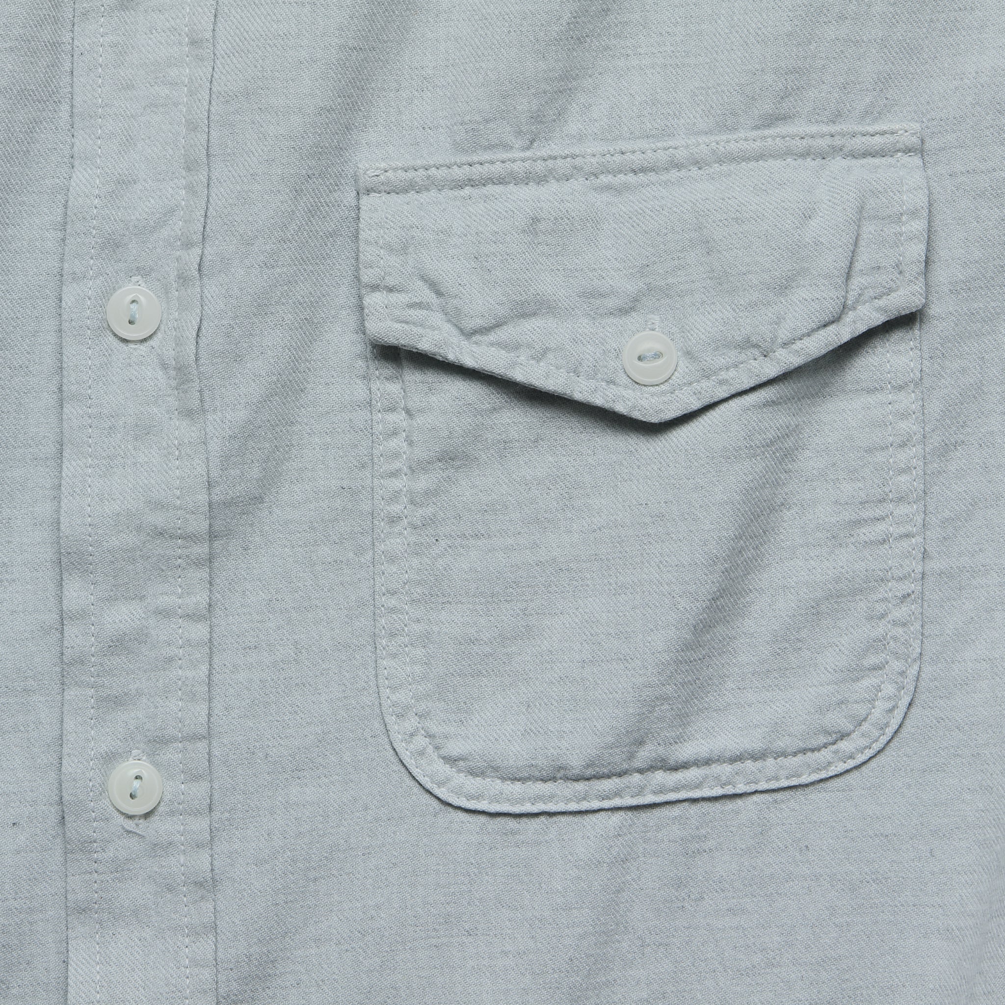 Oat Flannel Workshirt - Light Blue - Image 3