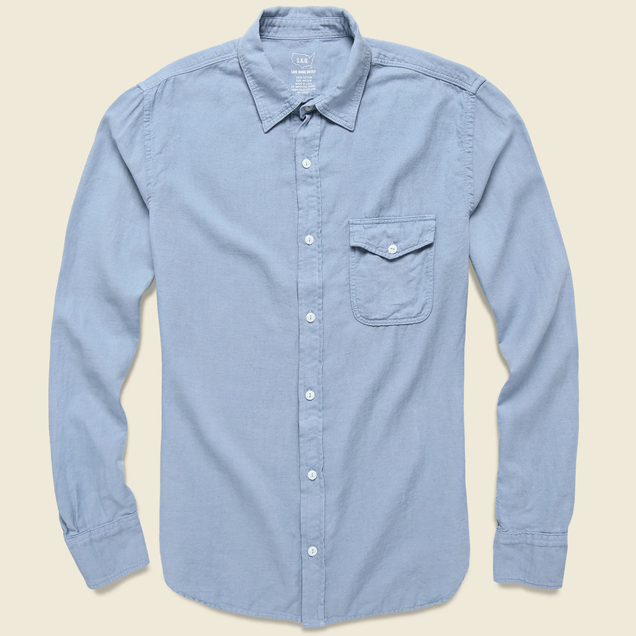 Oatmeal Flannel Workshirt - Storm