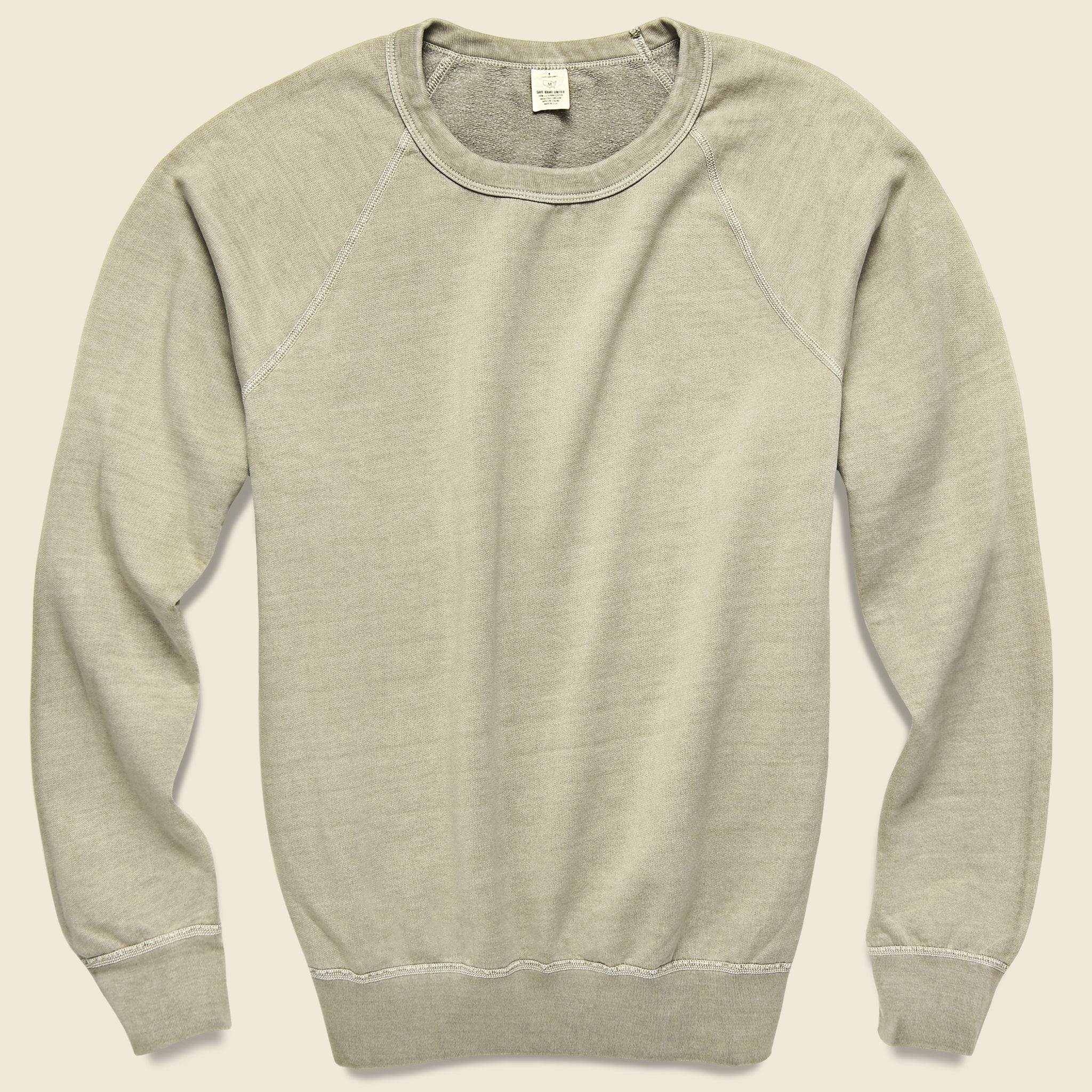 Pigment Dye Supima Fleece Sweatshirt - Dusk Khaki