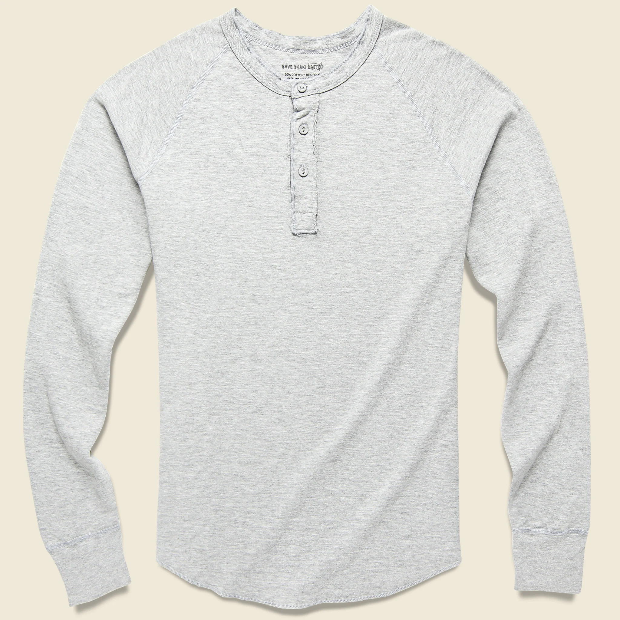 Pointelle Henley - Heather Grey