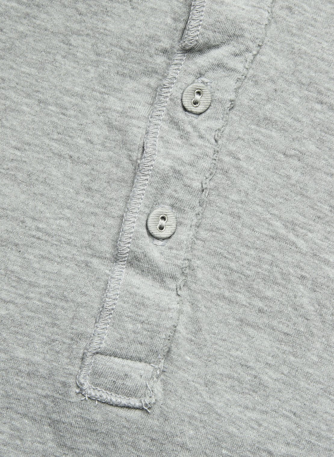 Pointelle Henley - Heather Grey - Image 2