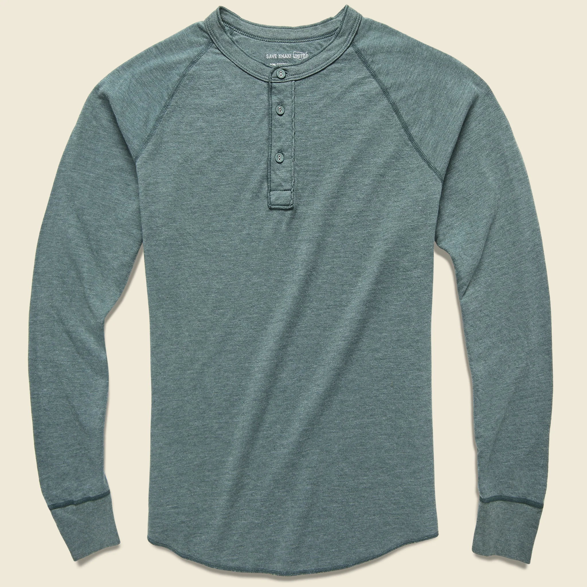 Pointelle Henley - Olive Drab