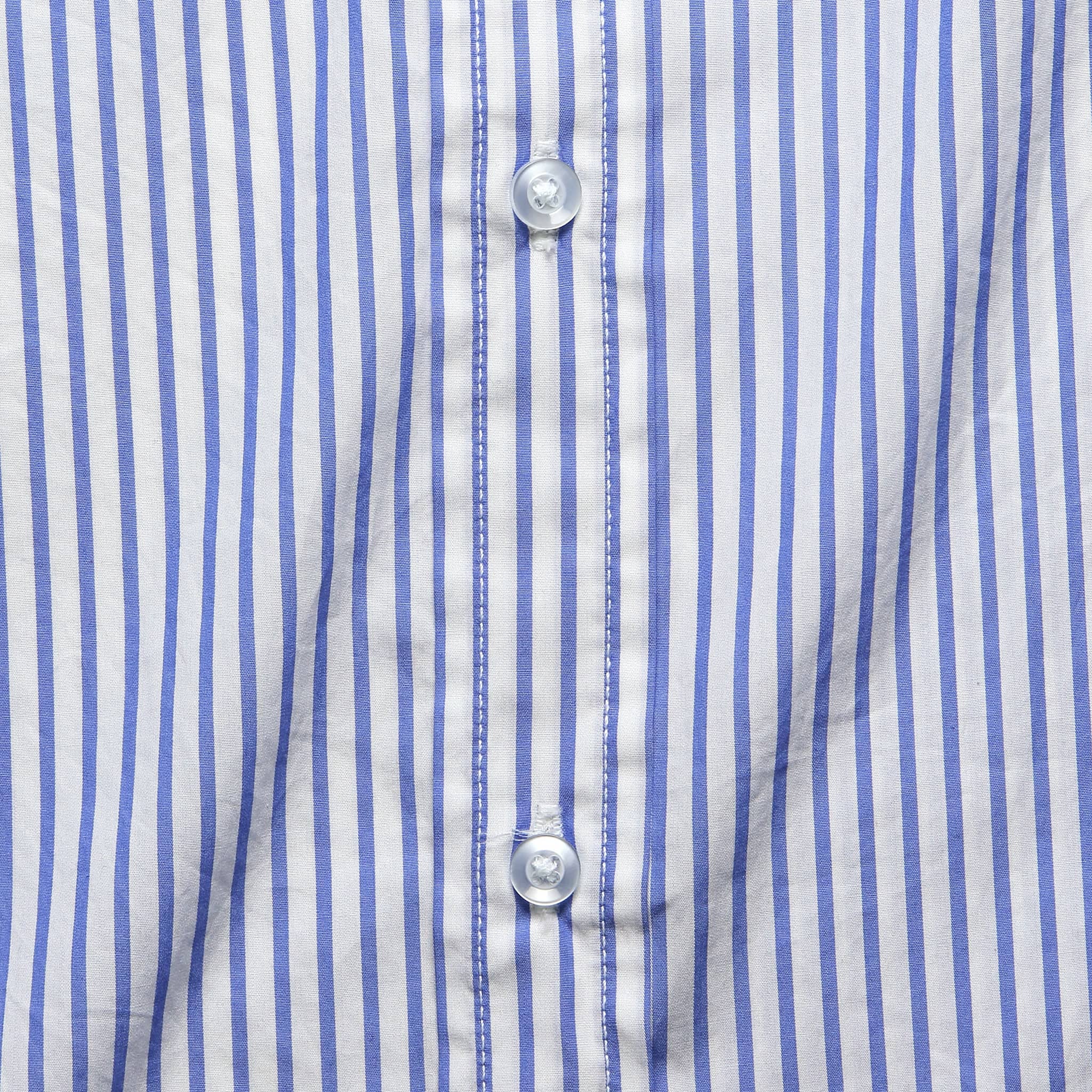 Striped Standard Shirt - Blue - Image 3
