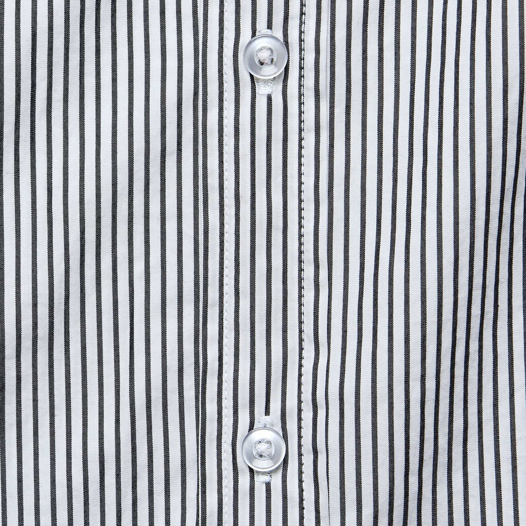 Yarn Dye Poplin Easy Shirt - Black Line - Image 3