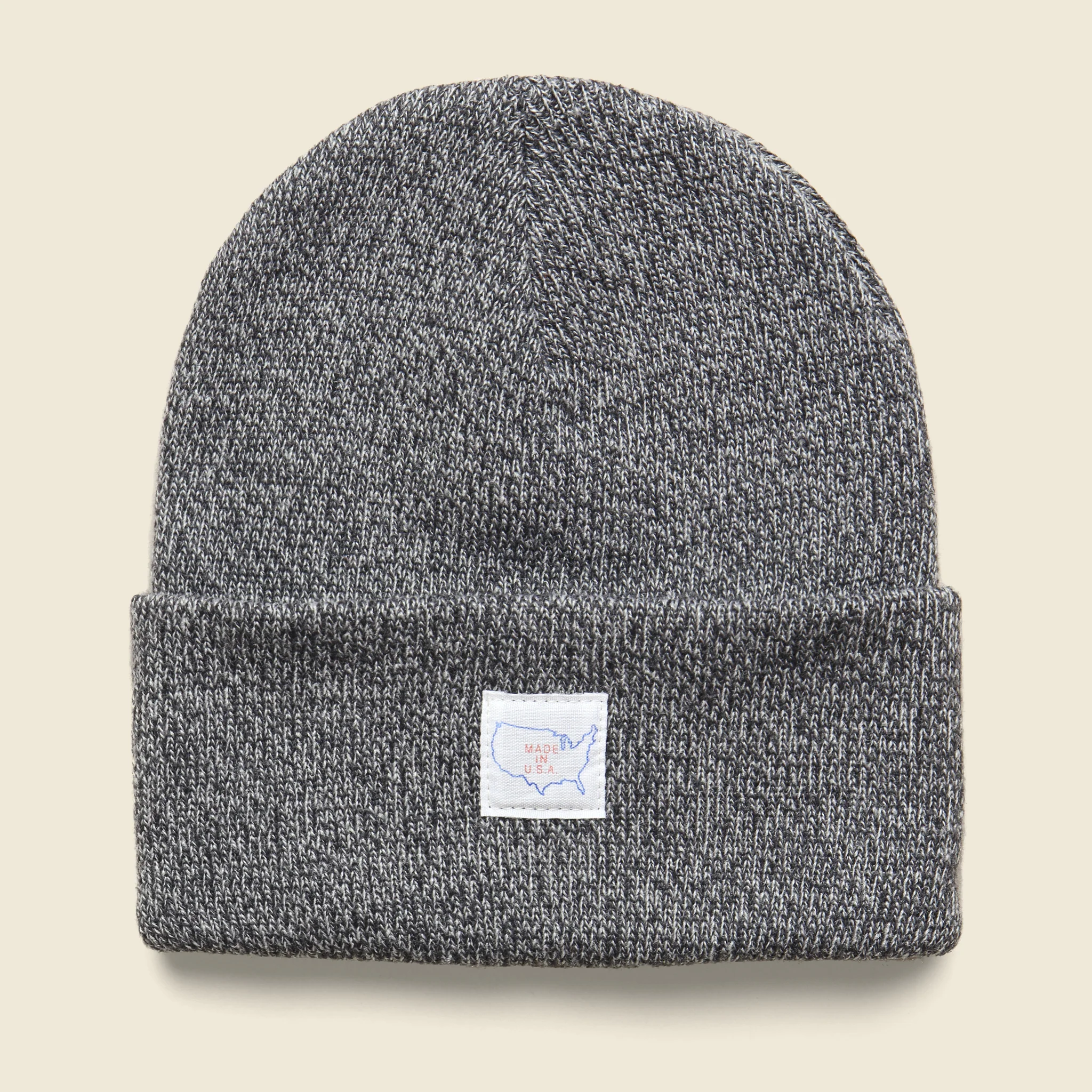 Marled Map Label Cap - Grey