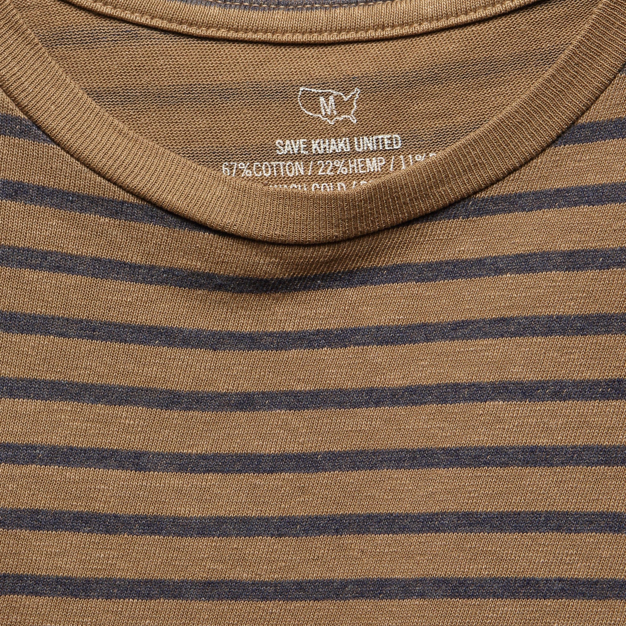 Striped Cotton Hemp Crew Tee - Squash - Image 2