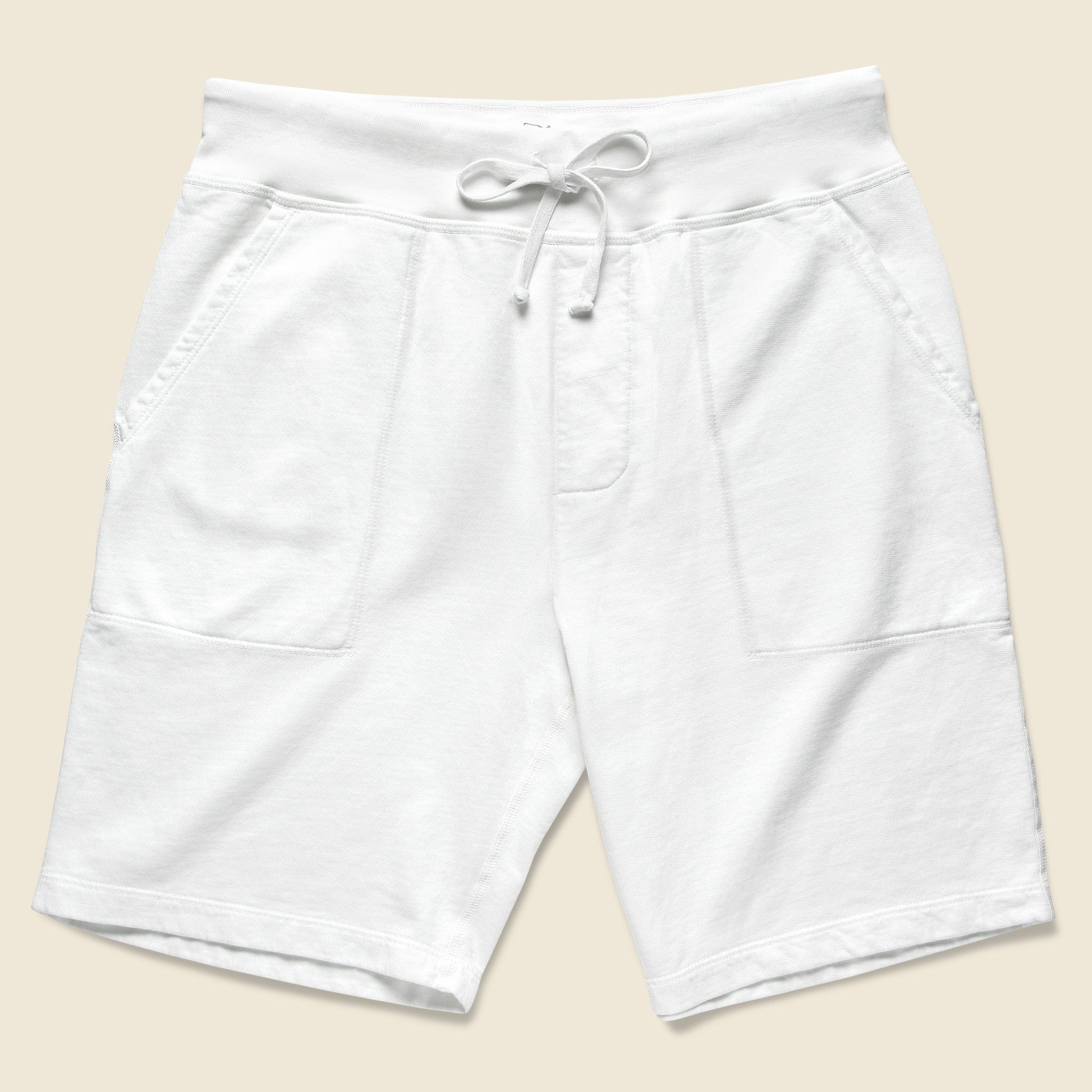 Supima Fleece Sweatshort - White