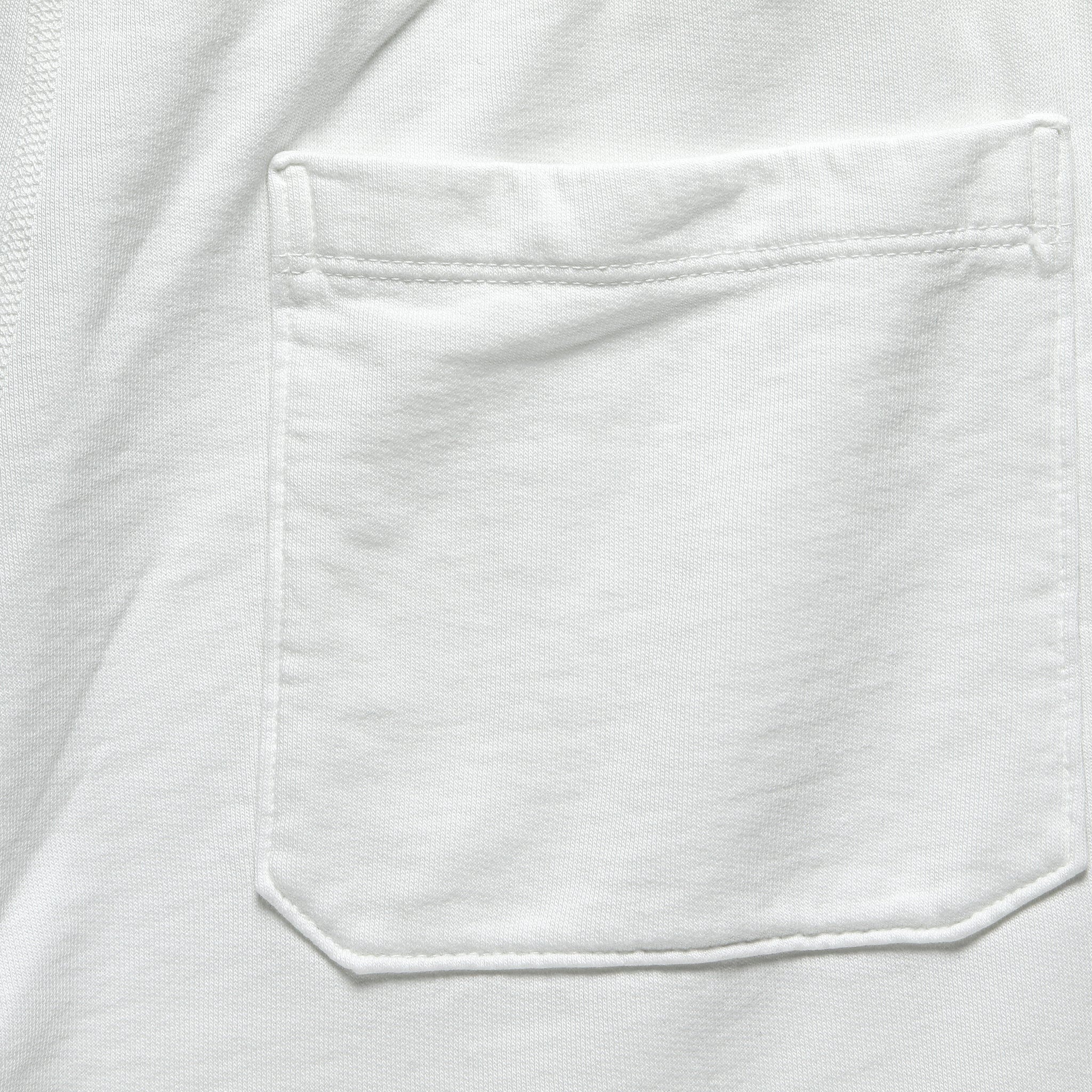 Supima Fleece Sweatshort - White - Image 3