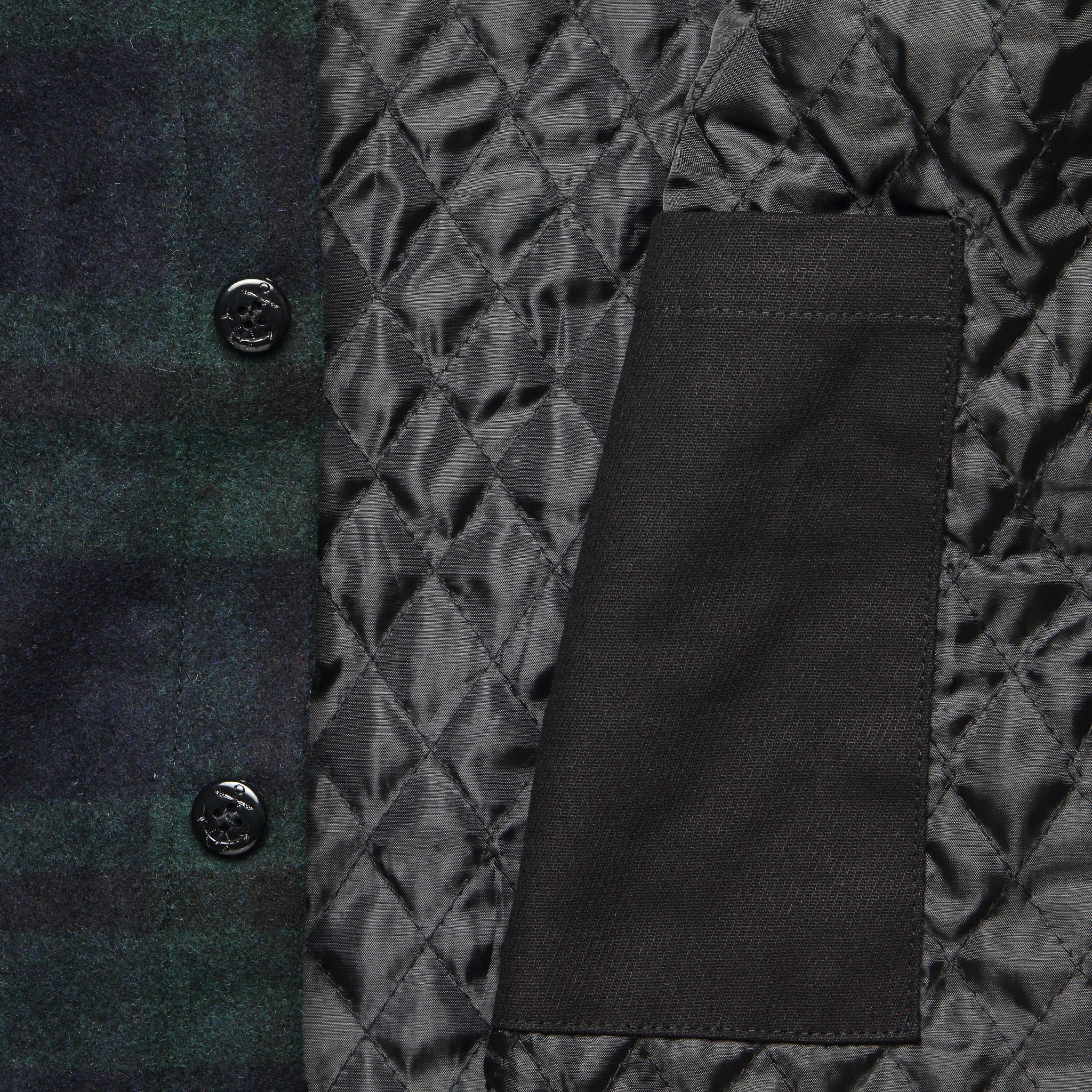 Quilt Lined CPO Shirt Jacket - Hunter Green Plaid - Image 3