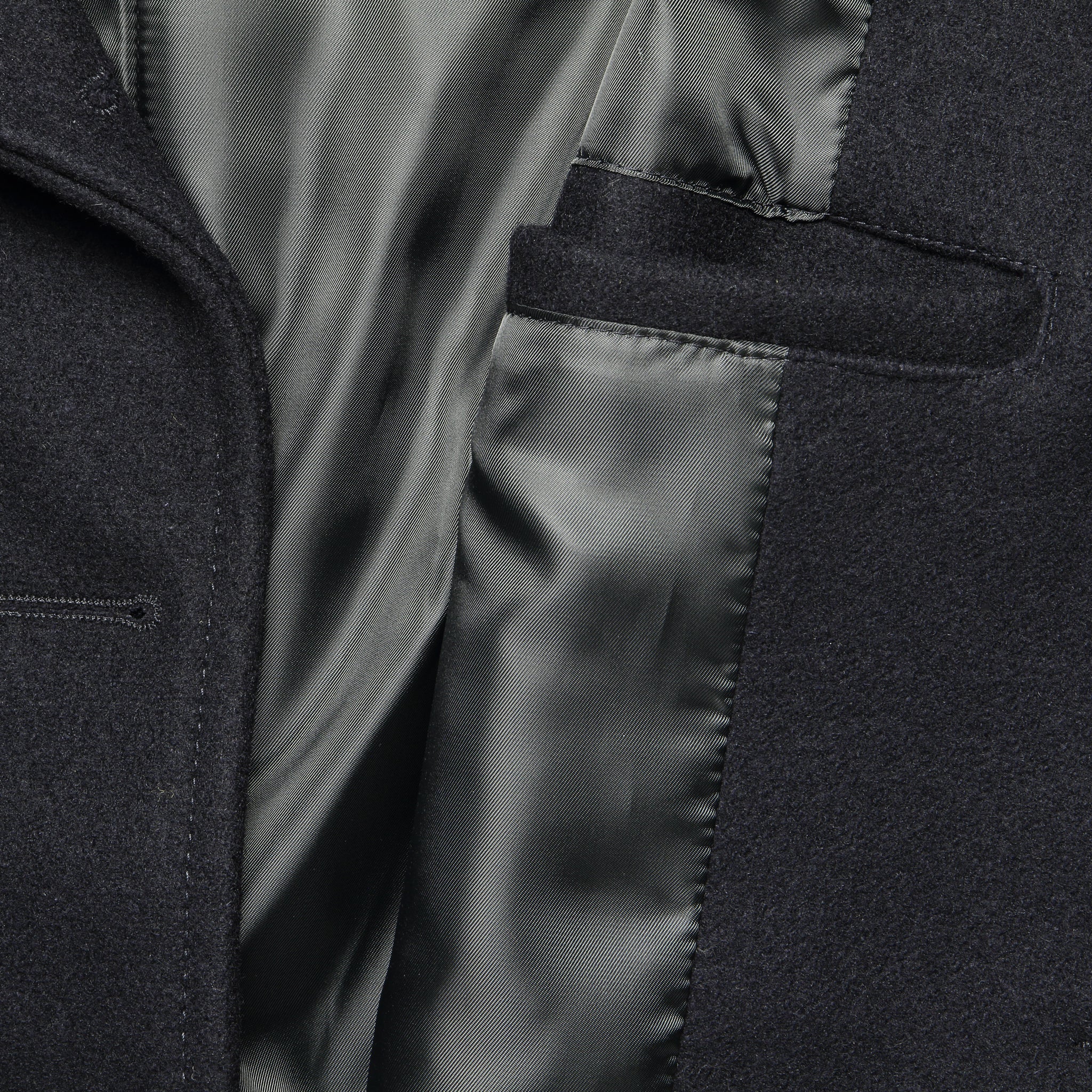 Melton Wool Peacoat - Navy - Image 4