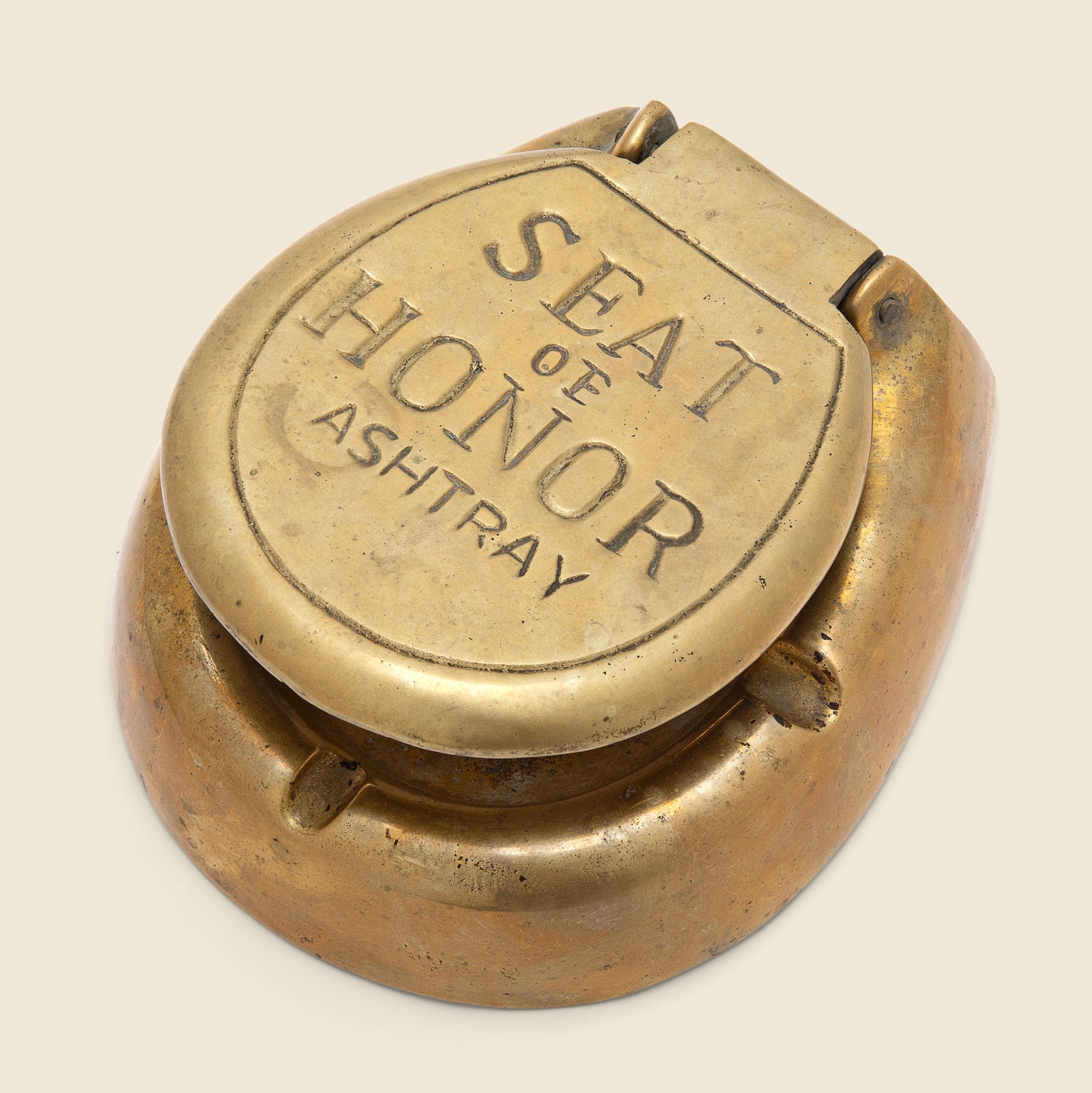 Seat of Honor Brass Ashtray