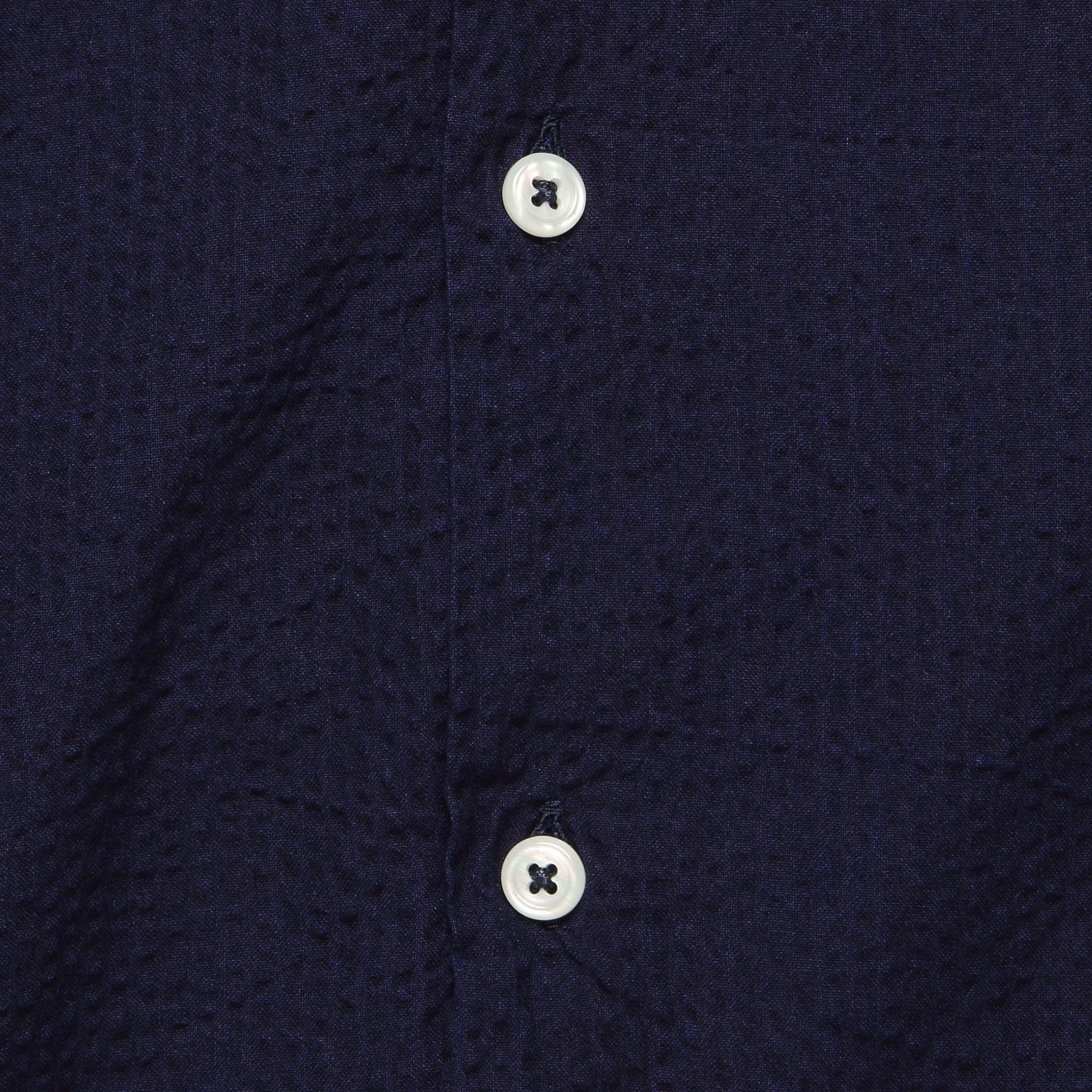 Seersucker Camp Shirt - Navy - Image 3
