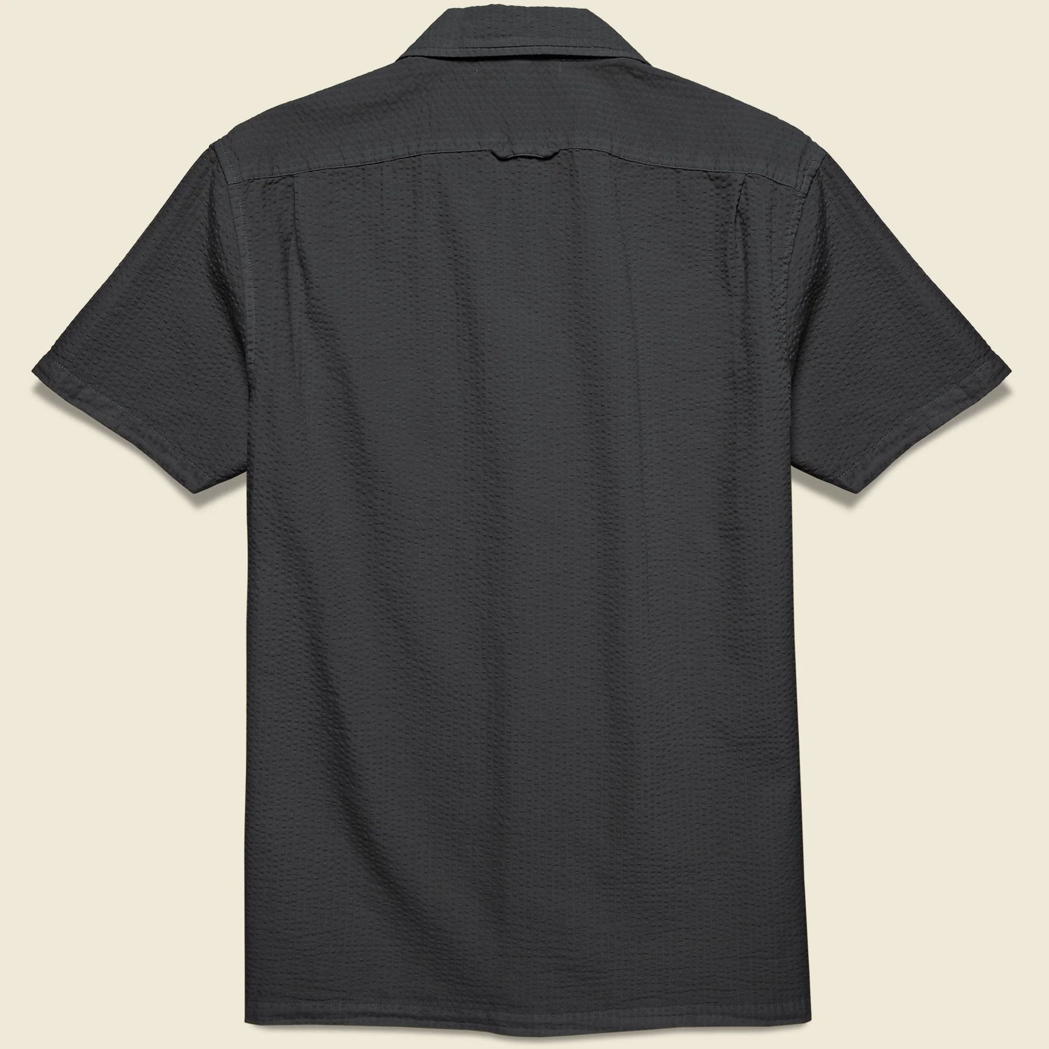 Seersucker Camp Shirt - Washed Black - Image 2