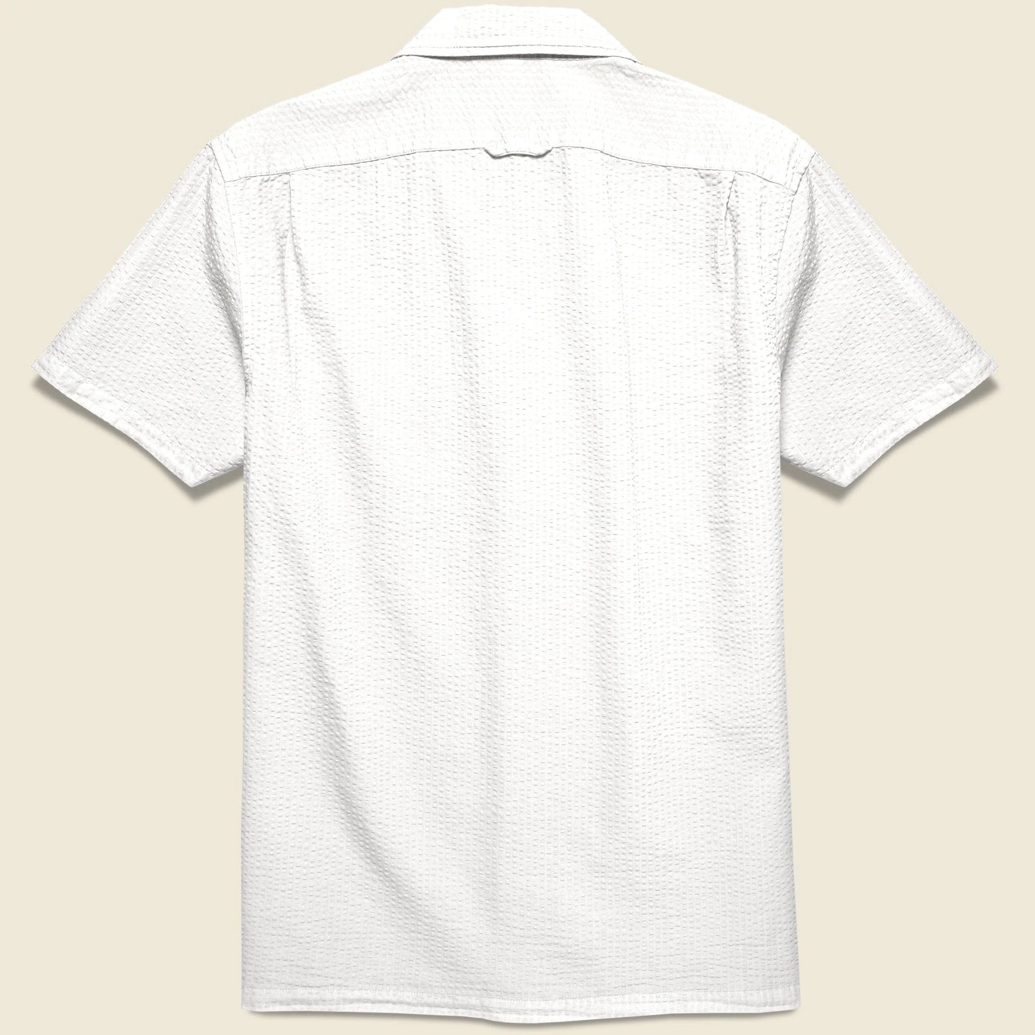 Seersucker Camp Shirt - White - Image 2