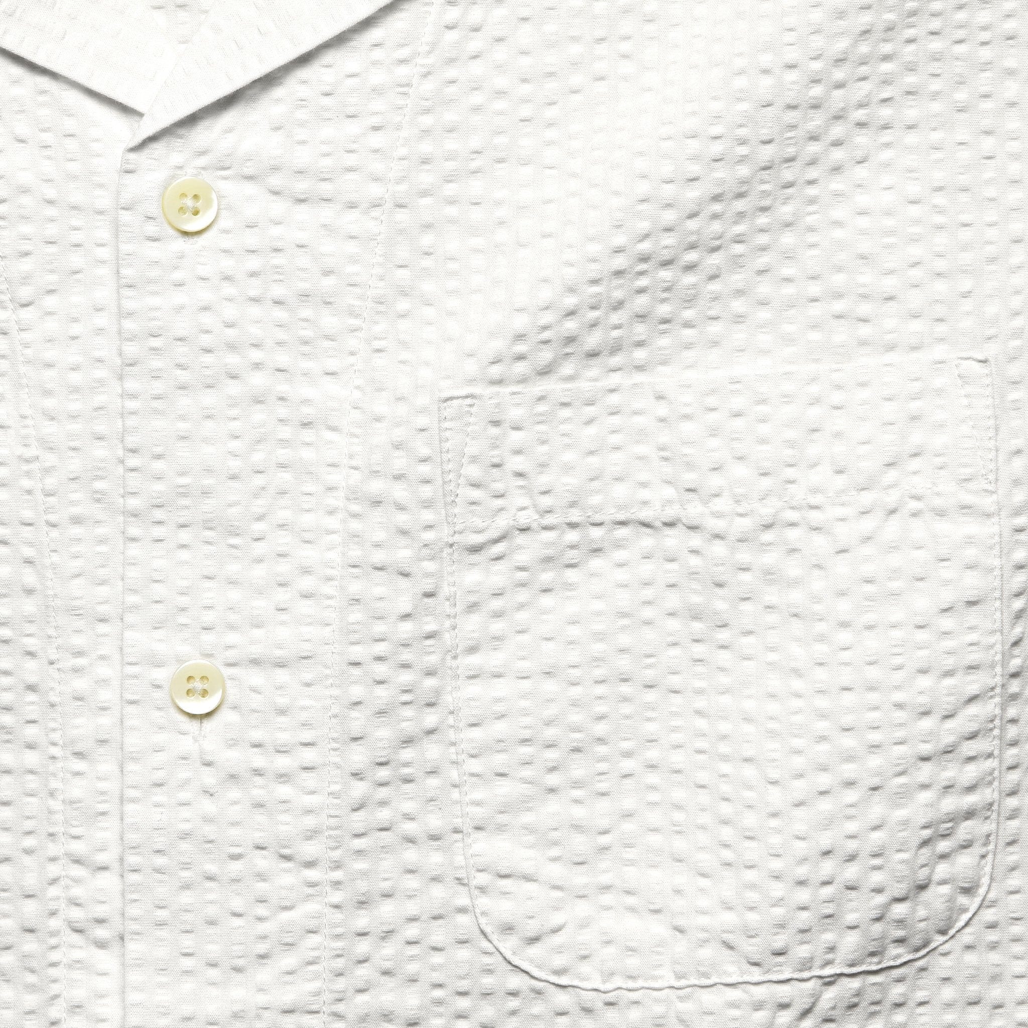 Seersucker Camp Shirt - White - Image 3