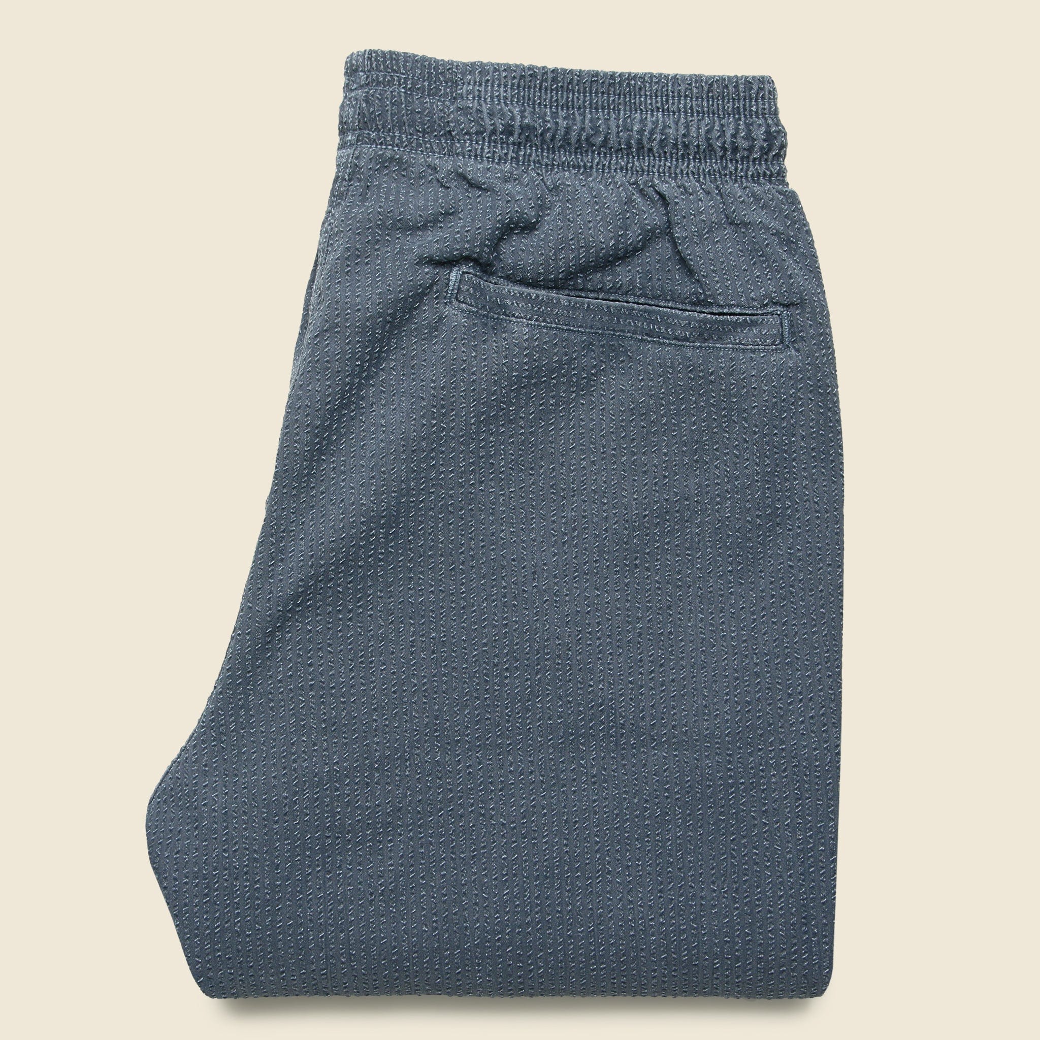 Seersucker Easy Chino - Navy - Image 3